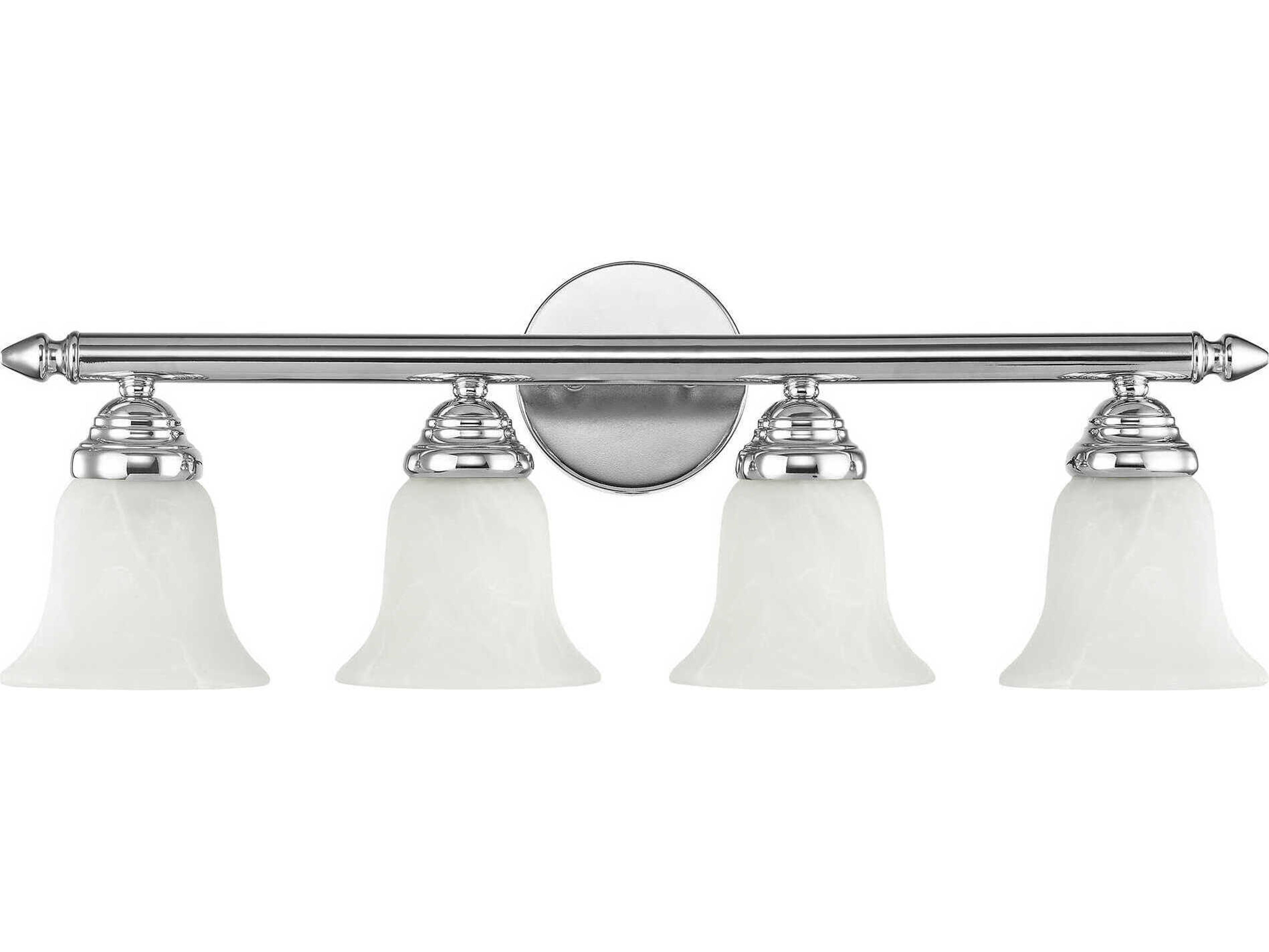 Livex Lighting Neptune 4-Light Polished Chrome Glass Vanity Light