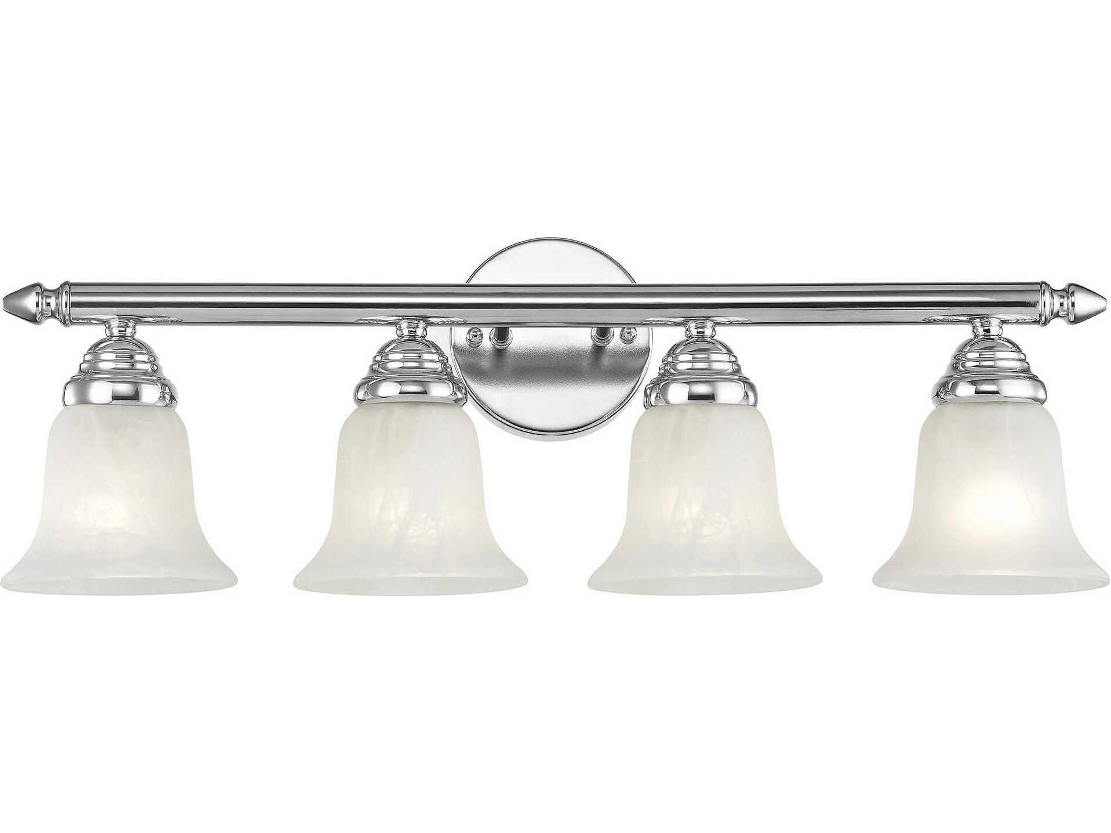 Livex Lighting Neptune 4-Light Polished Chrome Glass Vanity Light