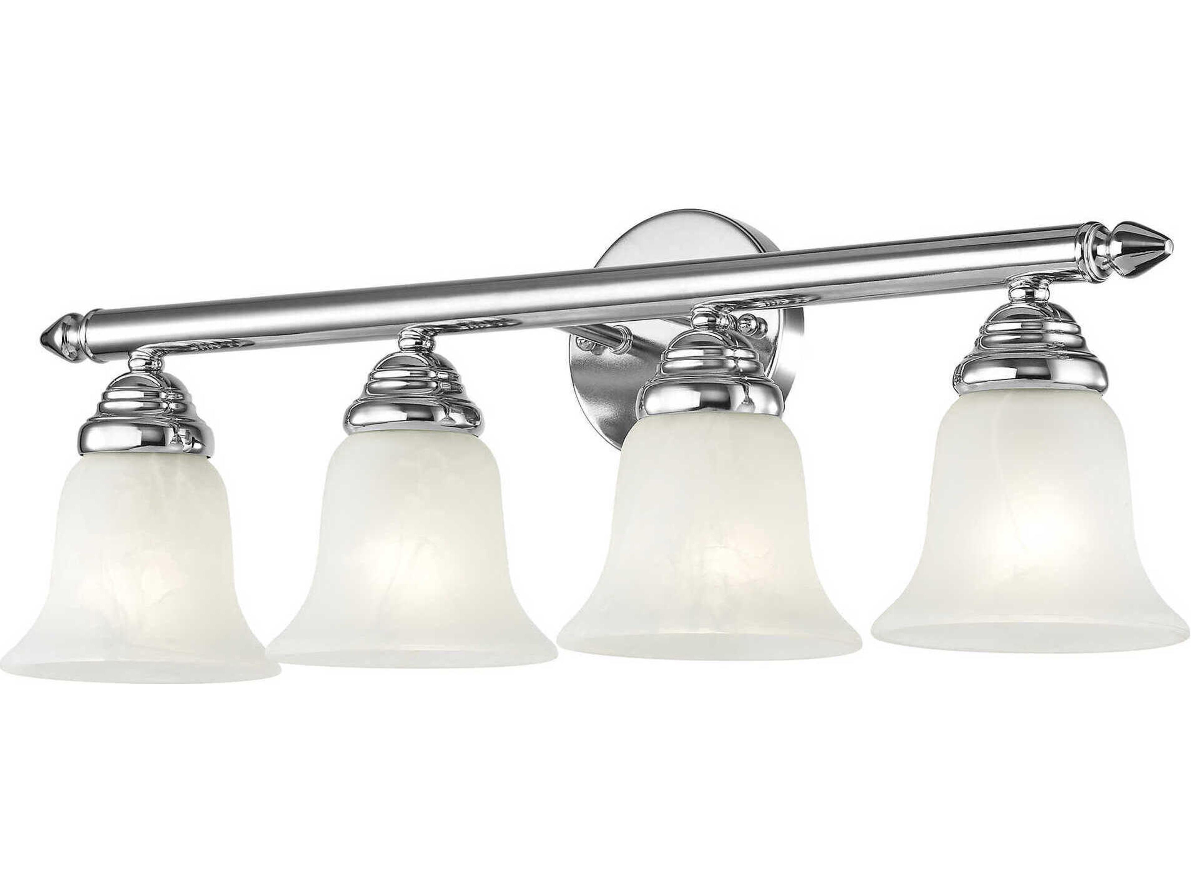 Livex Lighting Neptune 4-Light Polished Chrome Glass Vanity Light