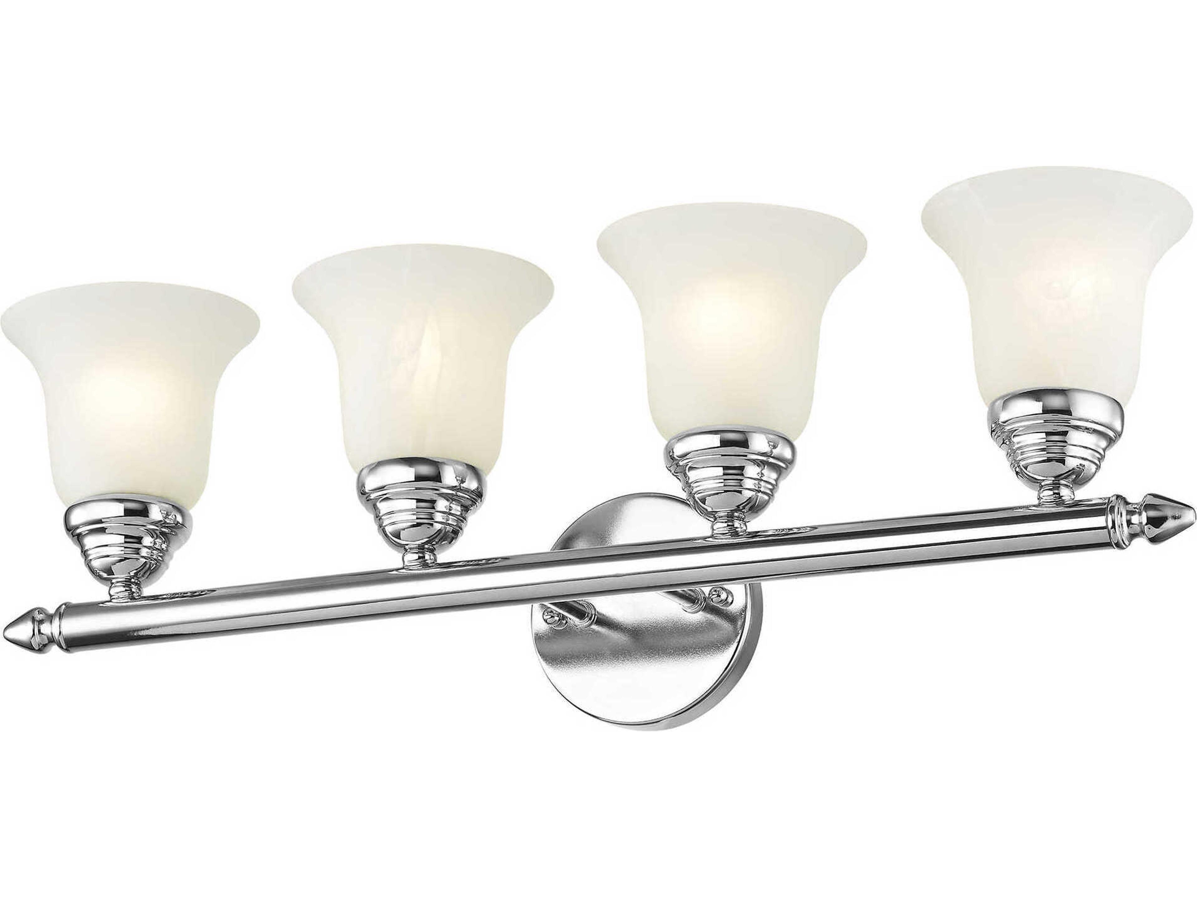 Livex Lighting Neptune 4-Light Polished Chrome Glass Vanity Light
