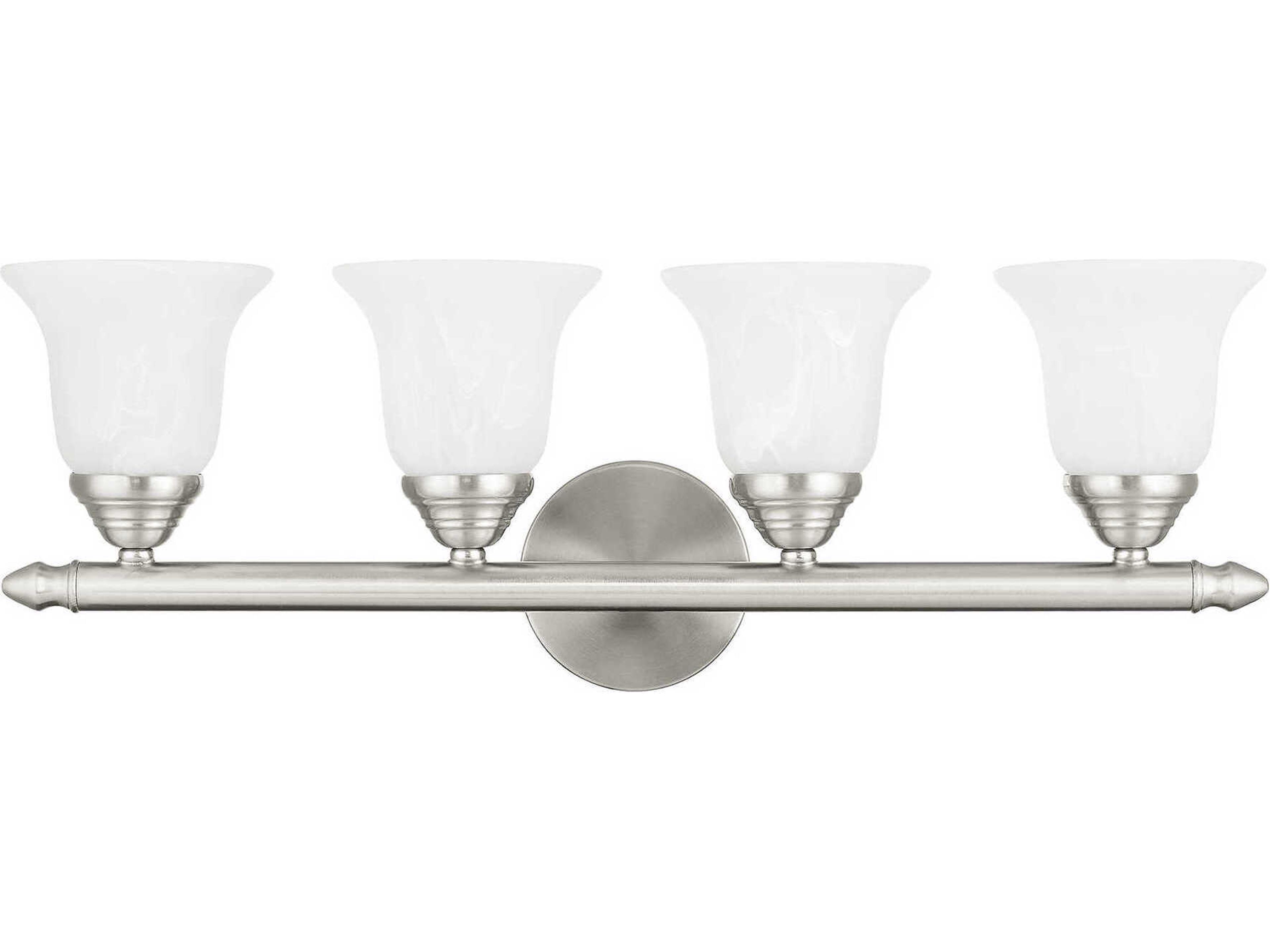 Livex Lighting Neptune 4-Light Brushed Nickel Glass Vanity Light