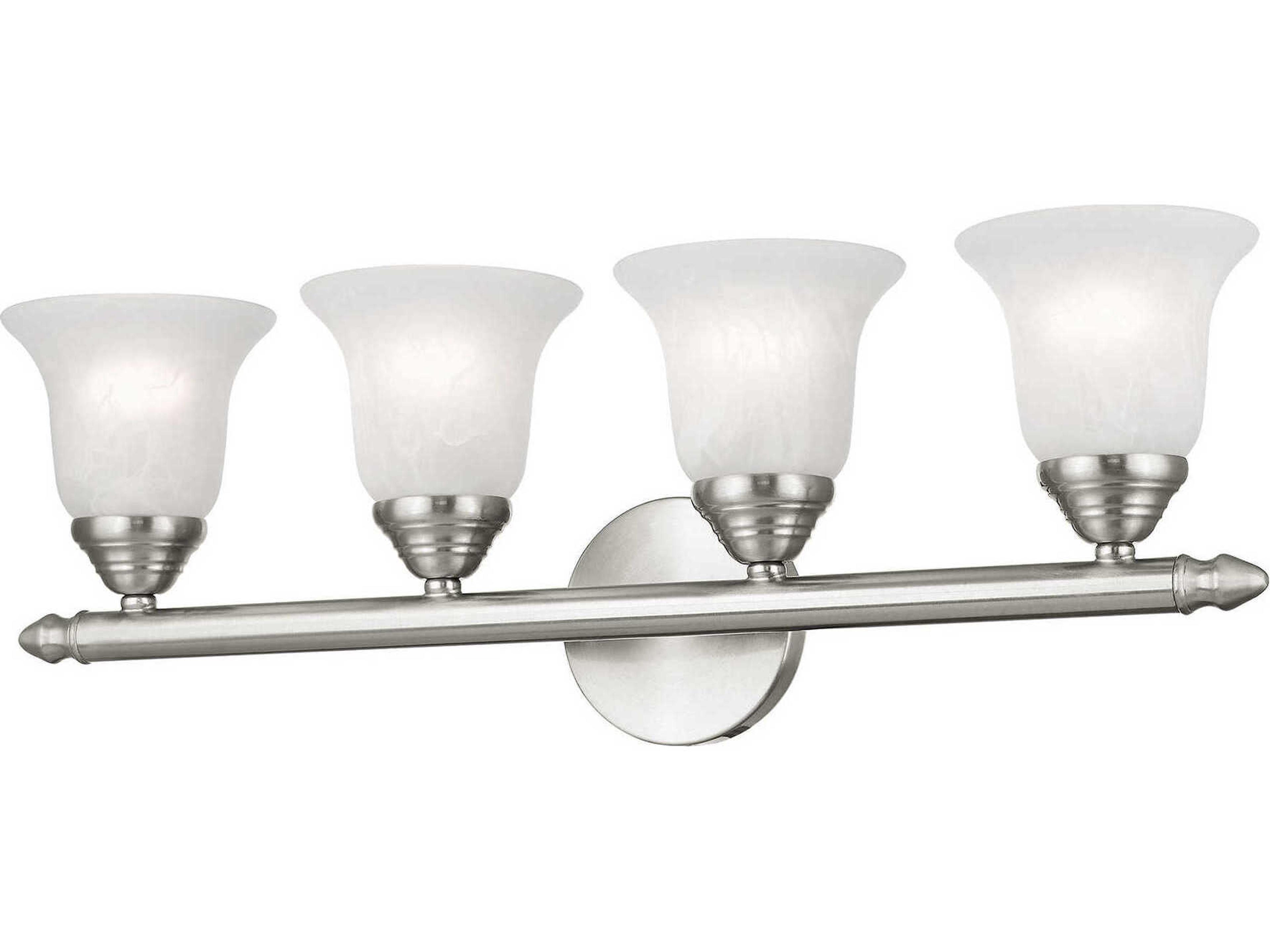 Livex Lighting Neptune 4-Light Brushed Nickel Glass Vanity Light