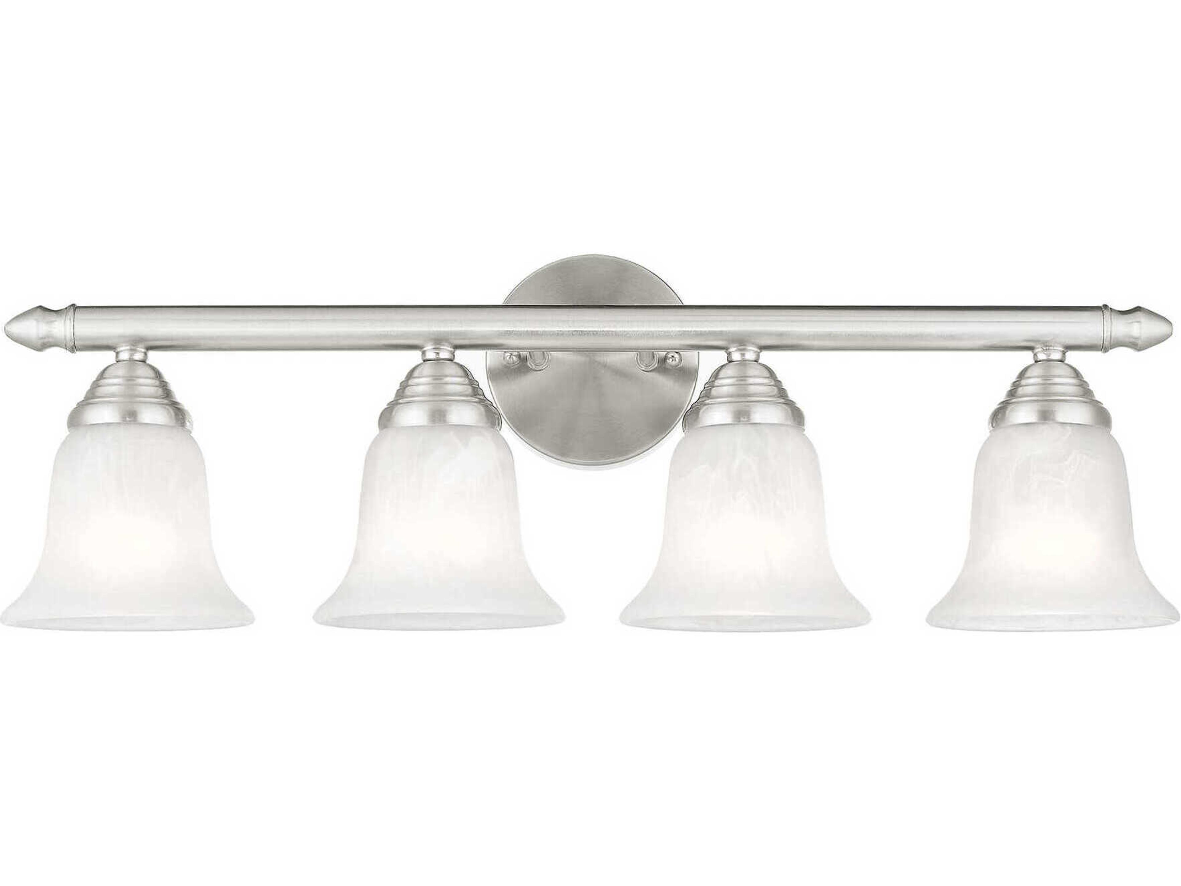 Livex Lighting Neptune 4-Light Brushed Nickel Glass Vanity Light