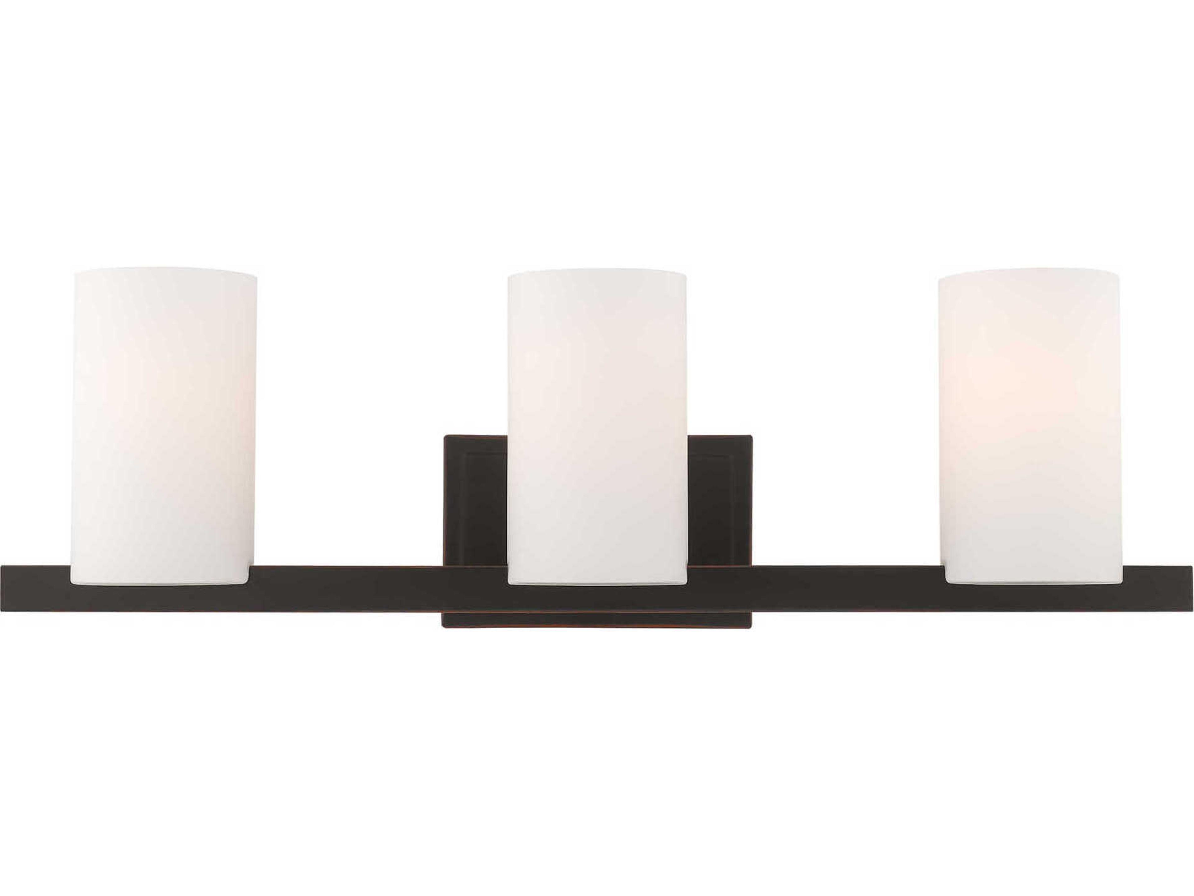 Astoria 3-Light Olde Bronze Glass Vanity Light