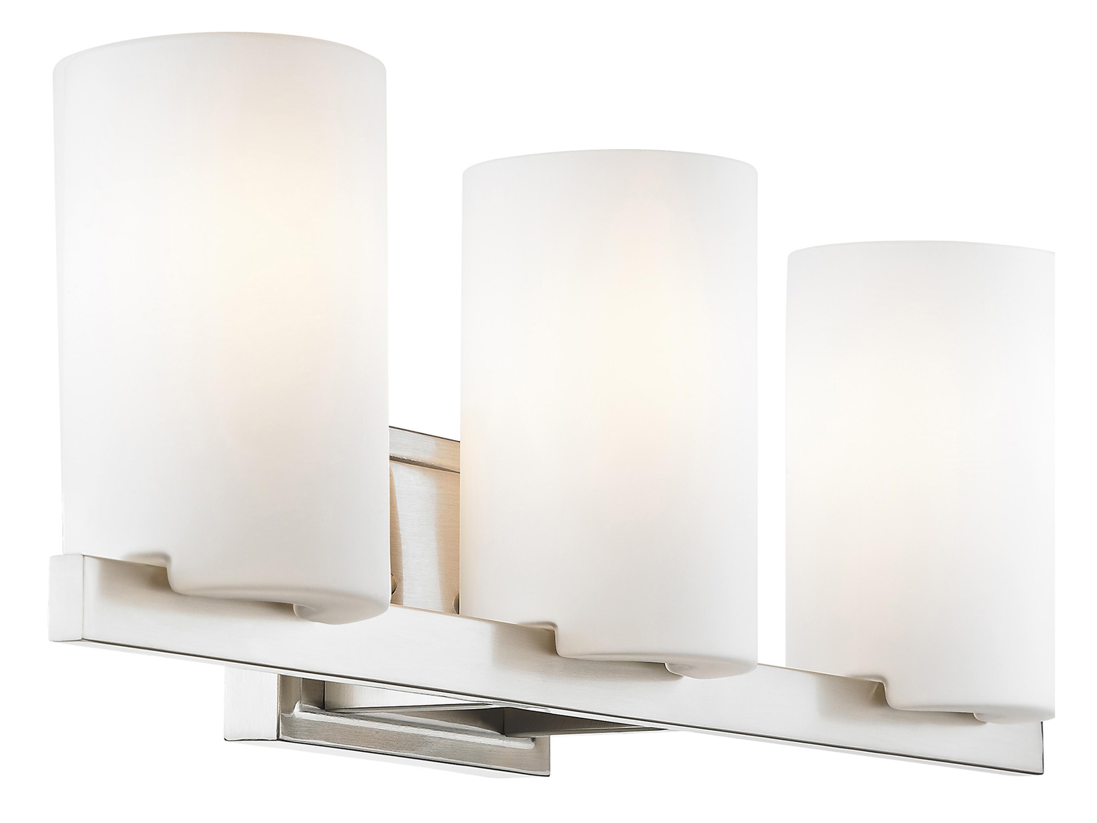 Livex Lighting Astoria 3-Light Brushed Nickel Glass Vanity Light