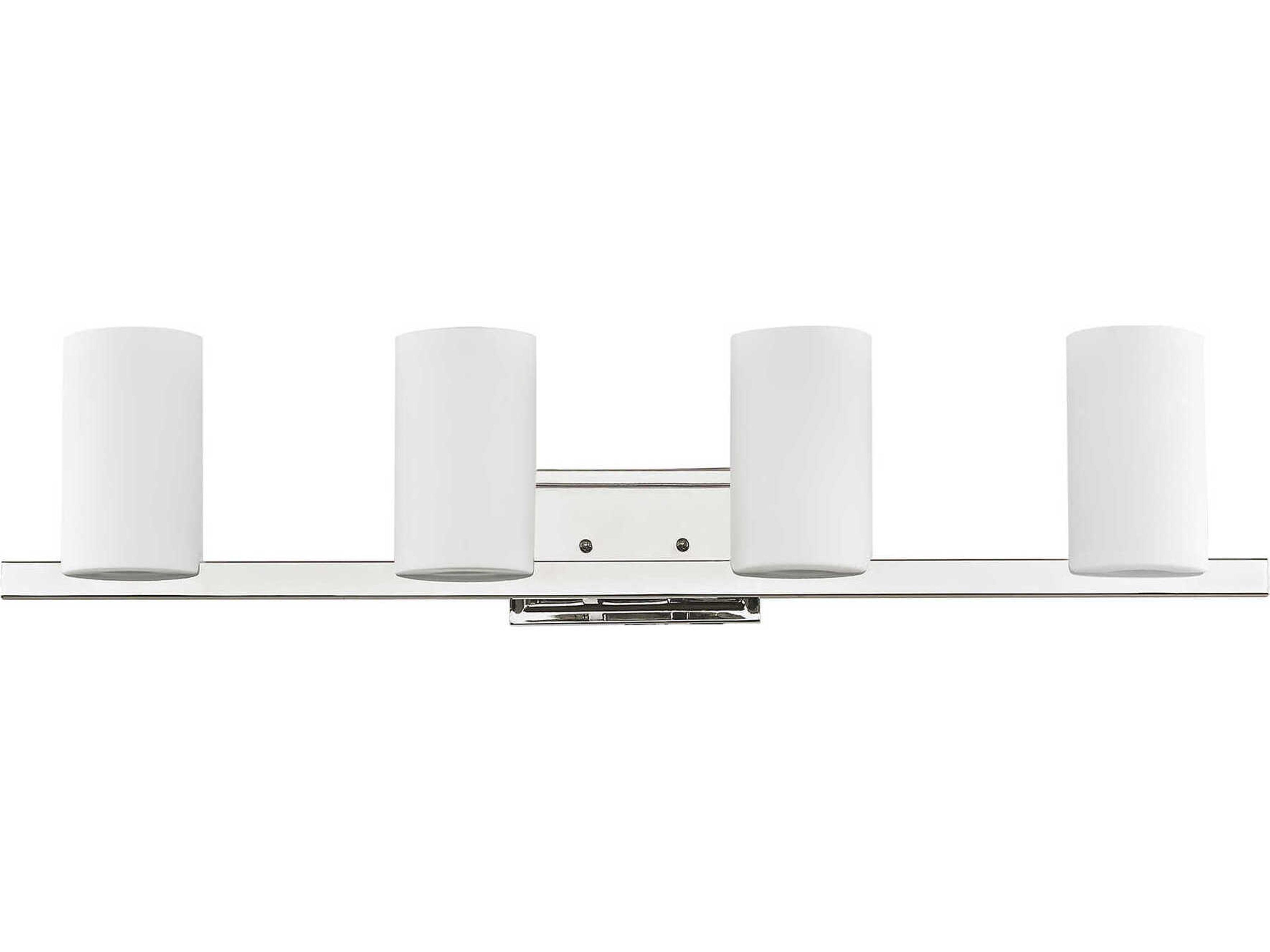 Livex Lighting Astoria 4-Light Polished Chrome Glass Vanity Light