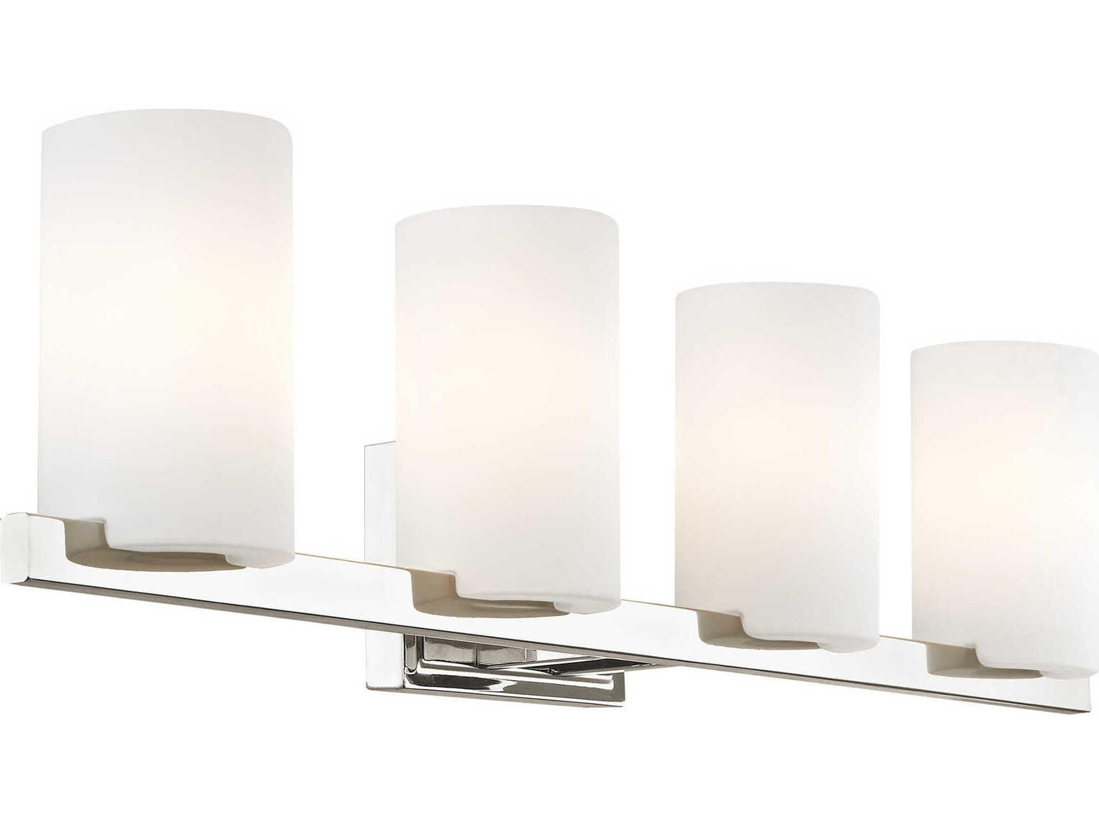 Livex Lighting Astoria 4-Light Polished Chrome Glass Vanity Light