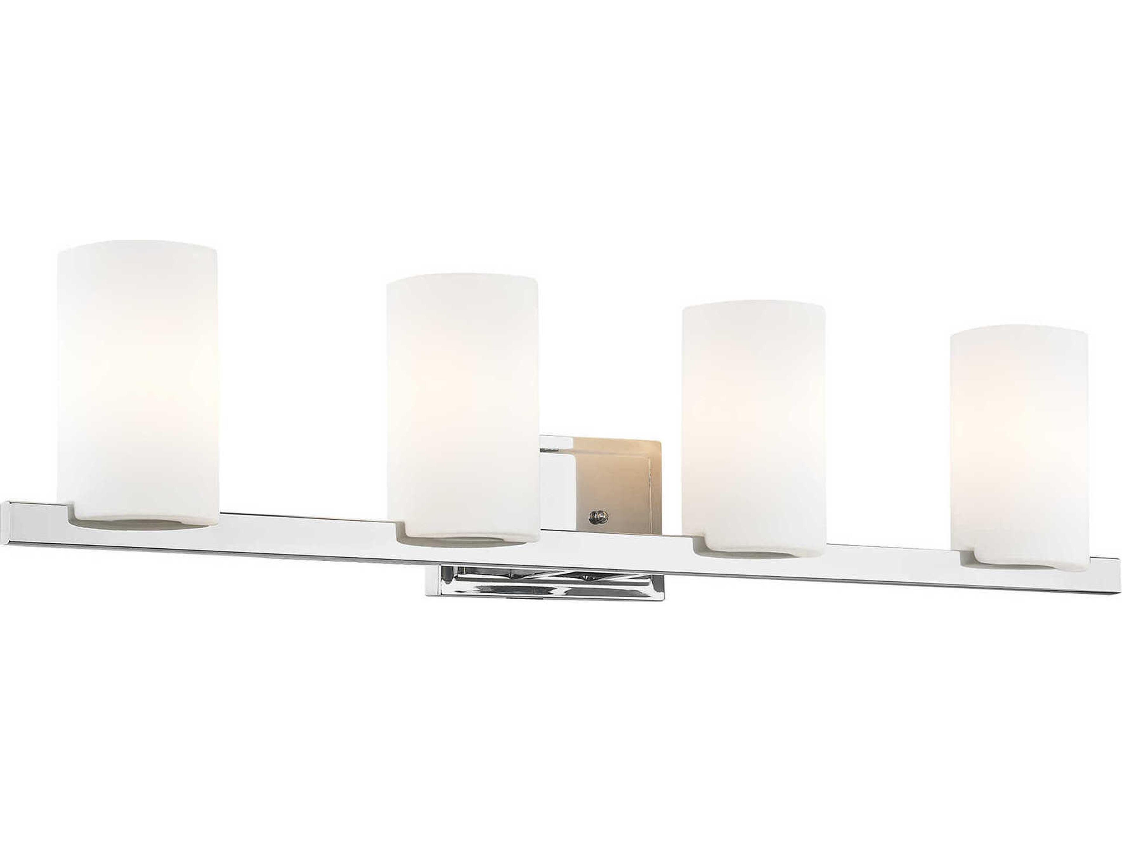 Livex Lighting Astoria 4-Light Polished Chrome Glass Vanity Light