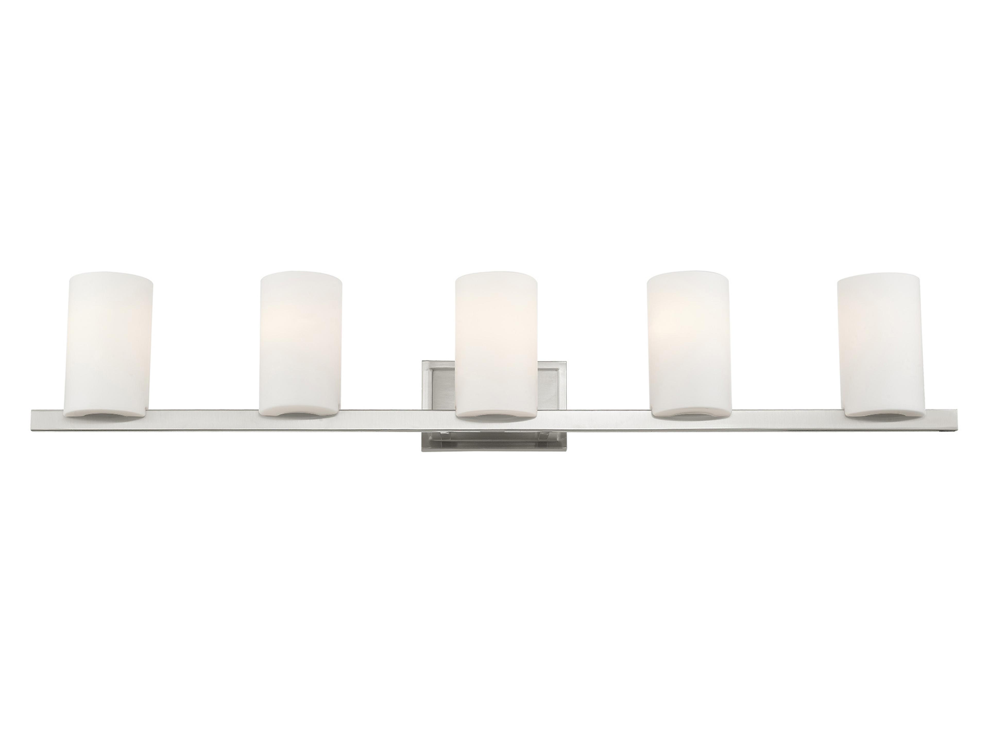Livex Lighting Astoria 5-Light Brushed Nickel Glass Vanity Light