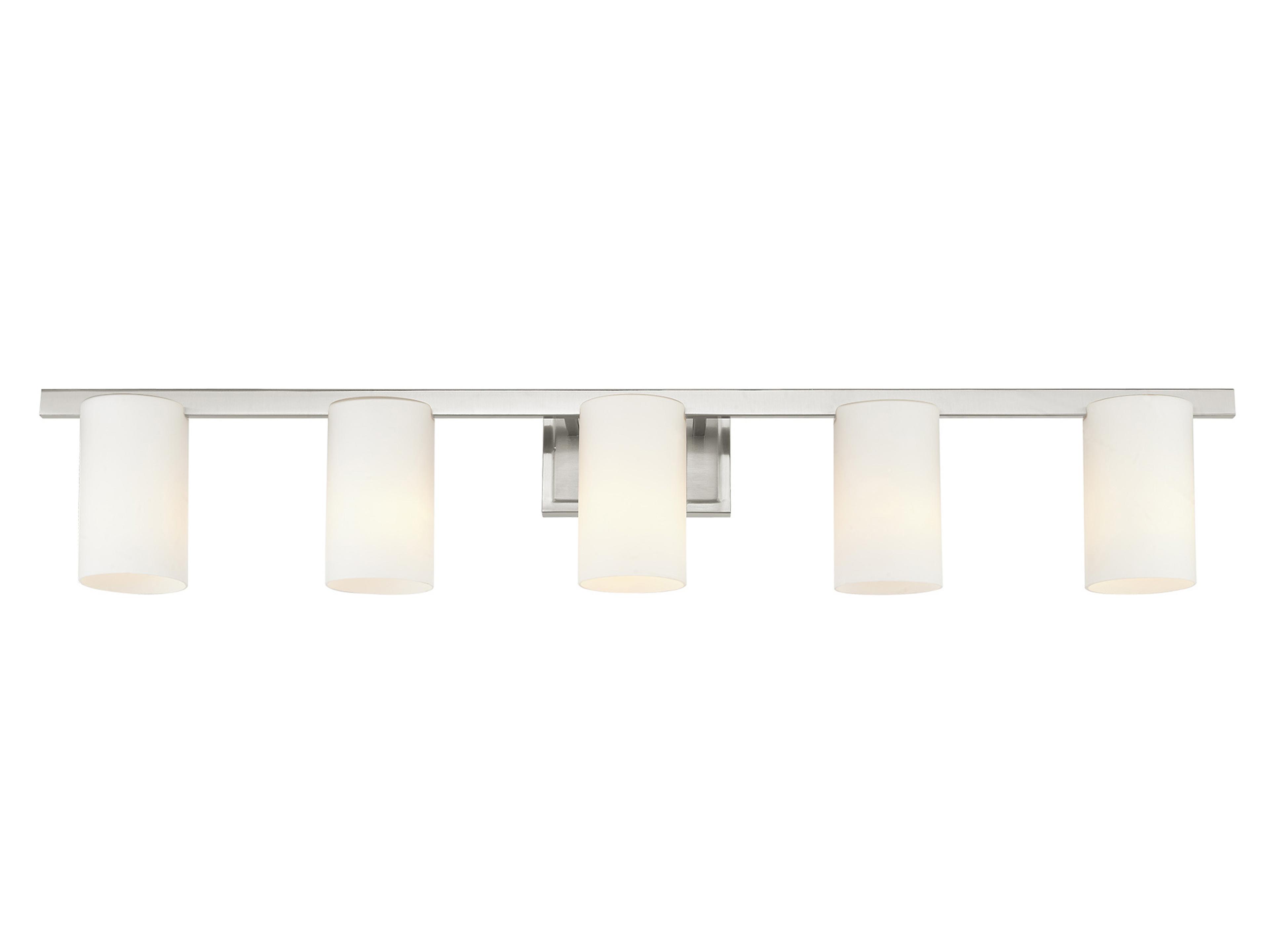 Livex Lighting Astoria 5-Light Brushed Nickel Glass Vanity Light