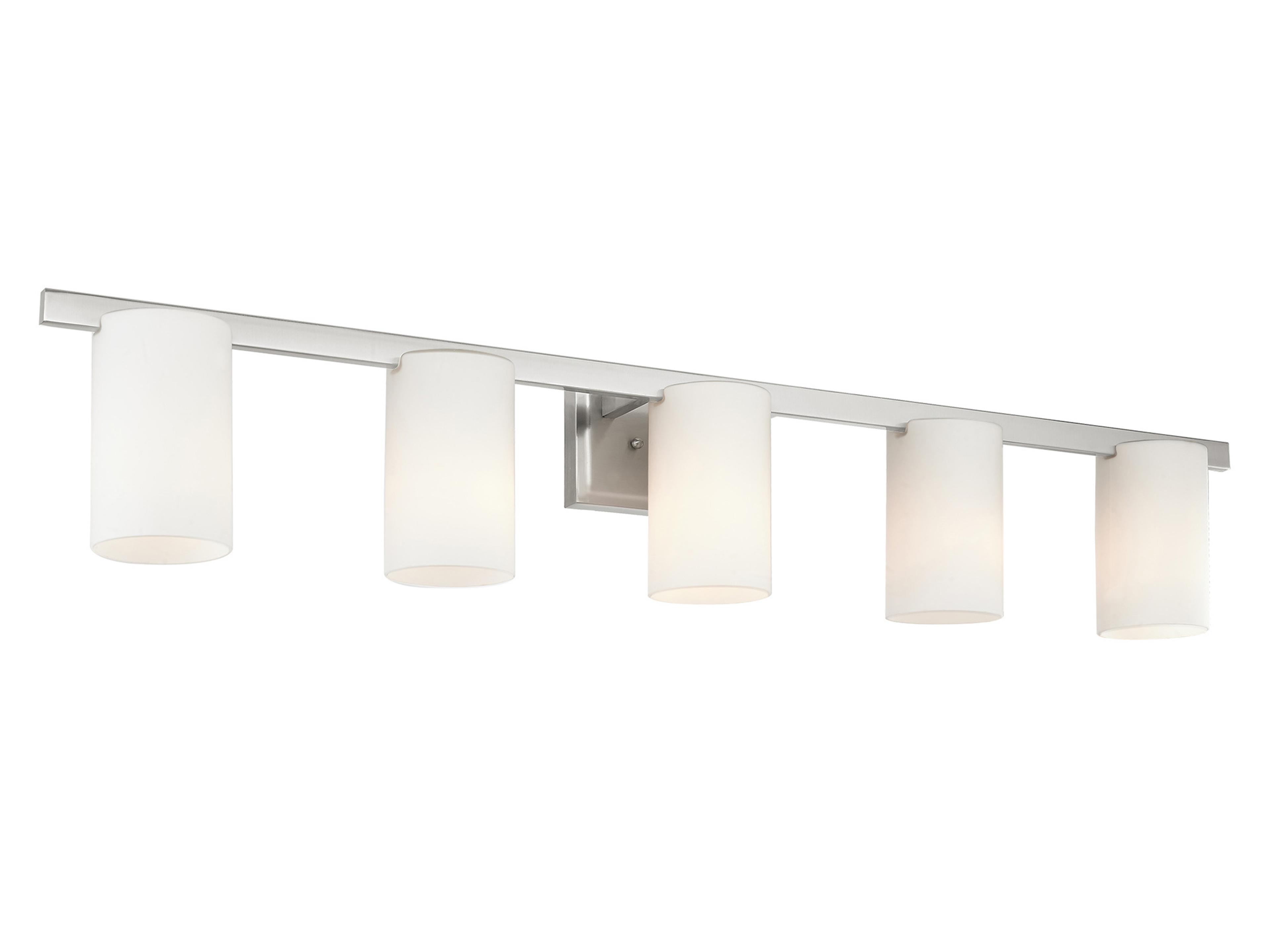 Livex Lighting Astoria 5-Light Brushed Nickel Glass Vanity Light