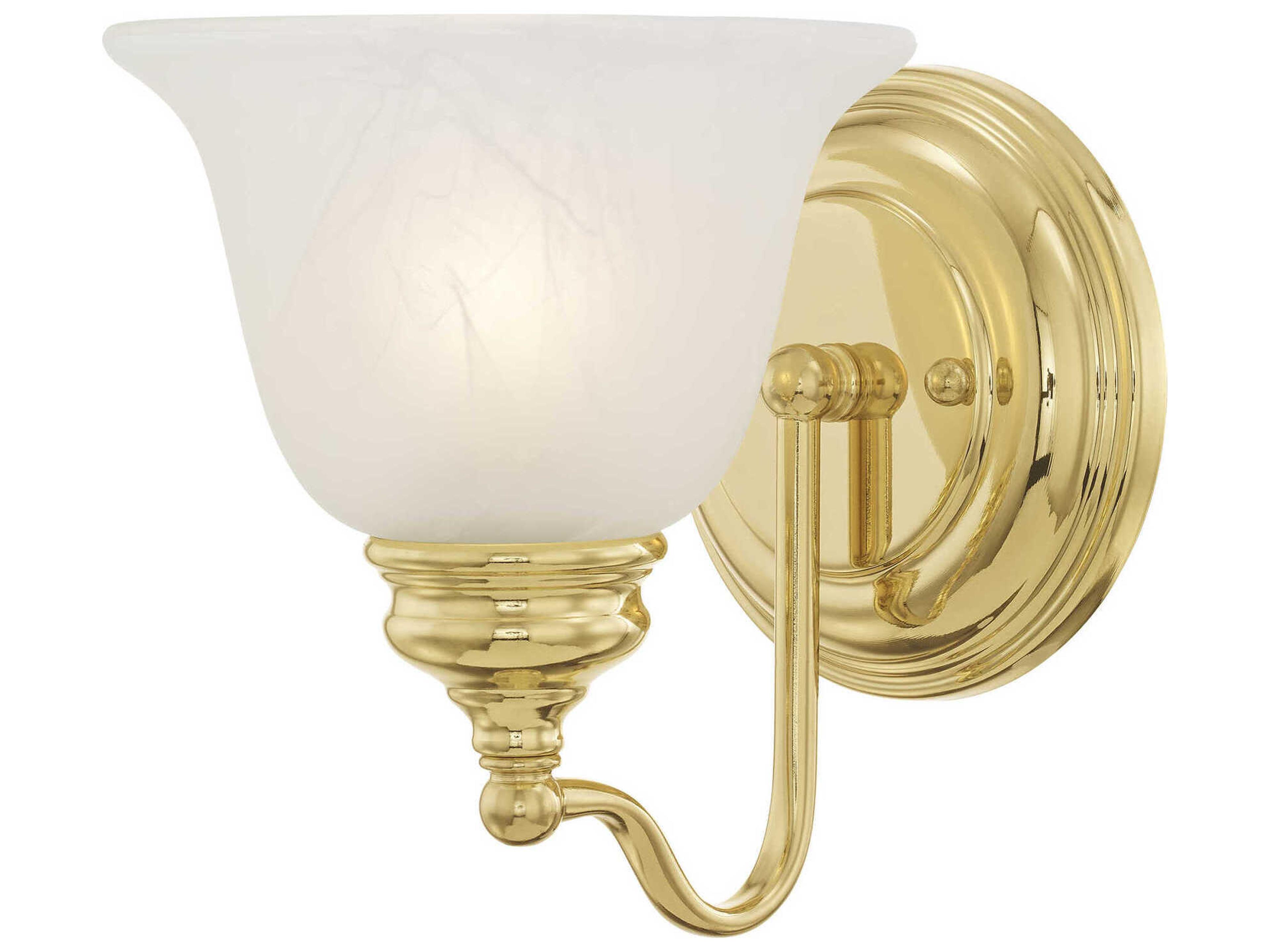 Essex 1-Light Polished Brass Glass Wall Sconce