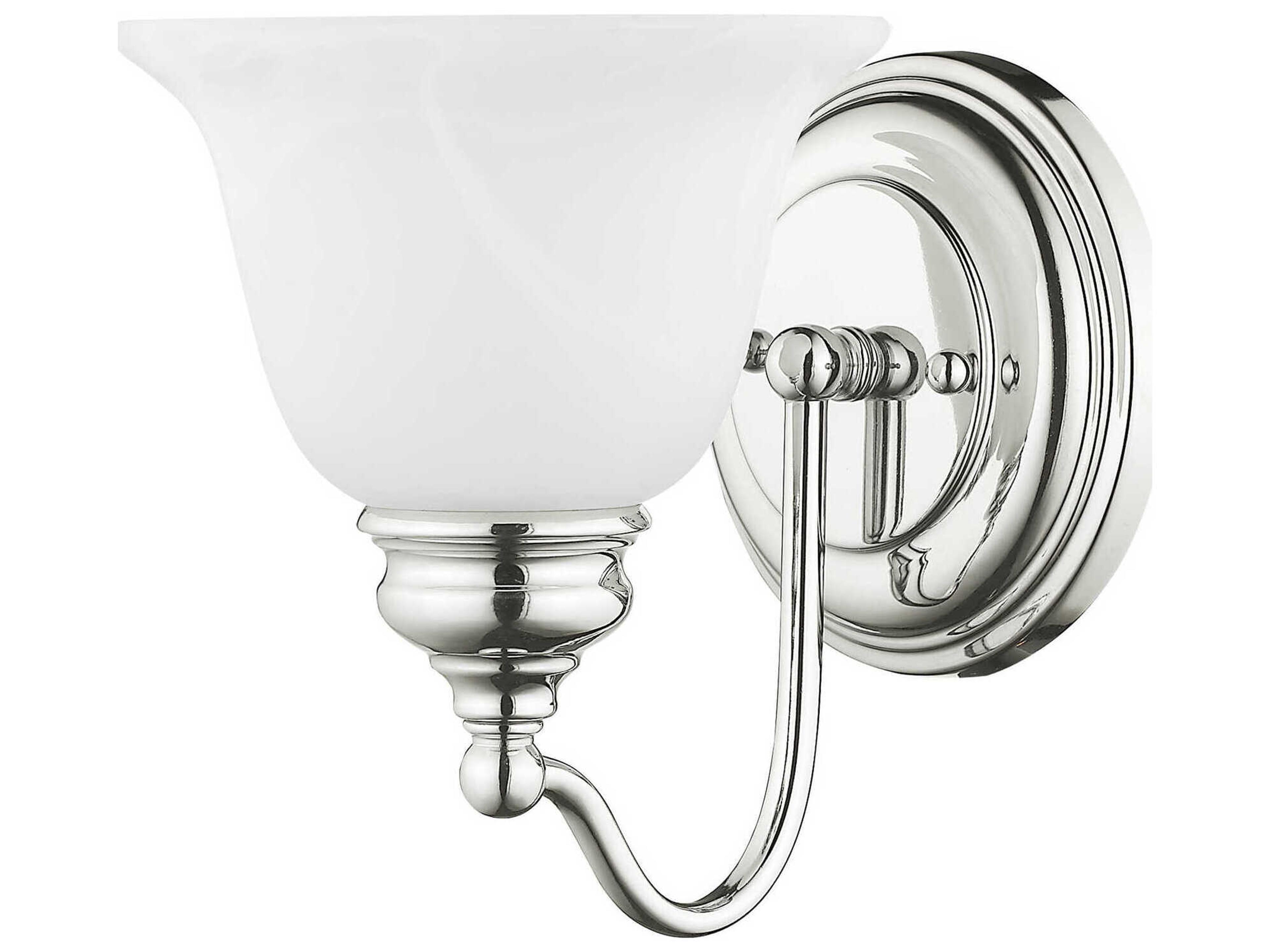 Livex Lighting Essex 1-Light Polished Chrome Glass Wall Sconce