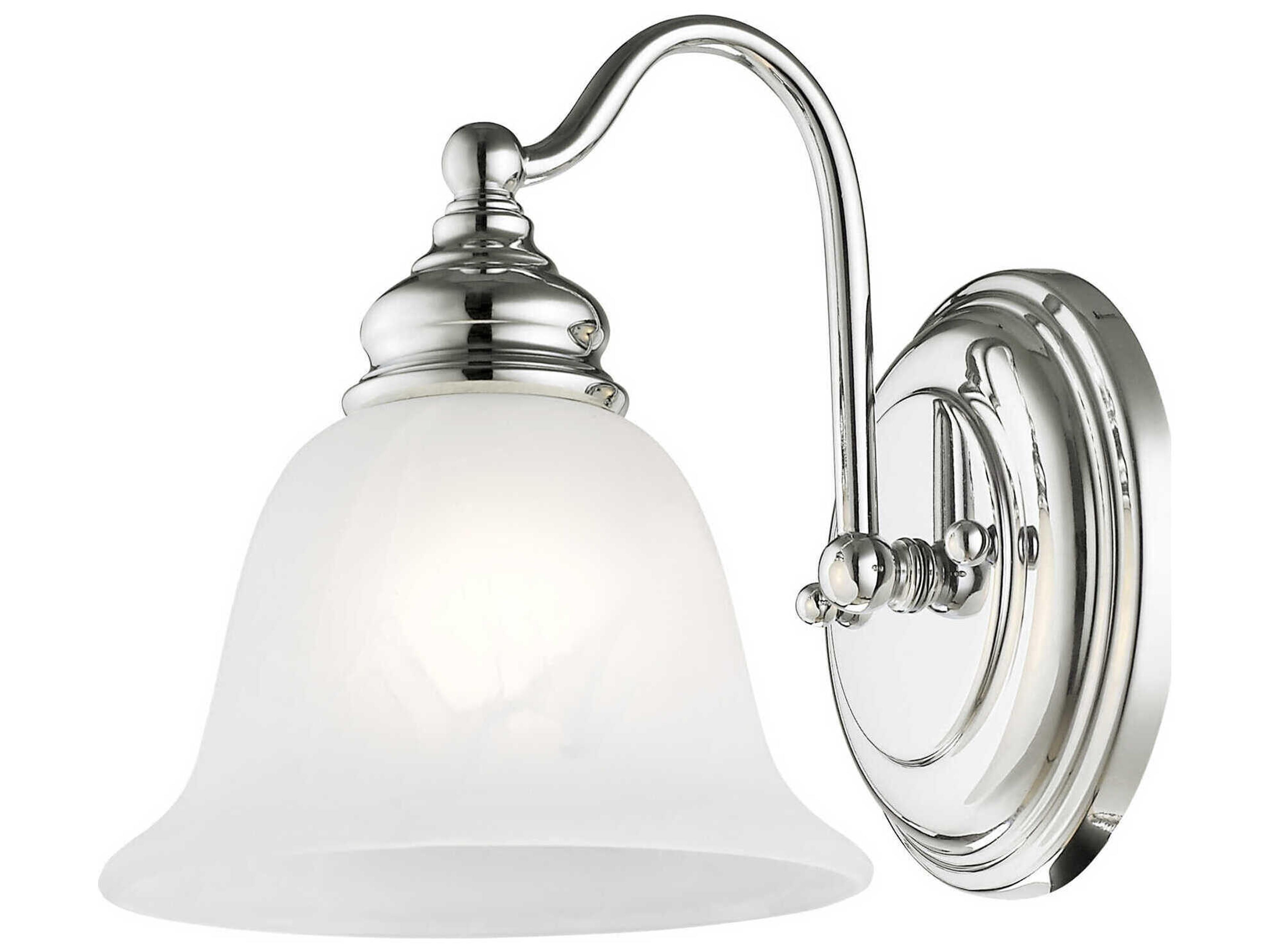Livex Lighting Essex 1-Light Polished Chrome Glass Wall Sconce