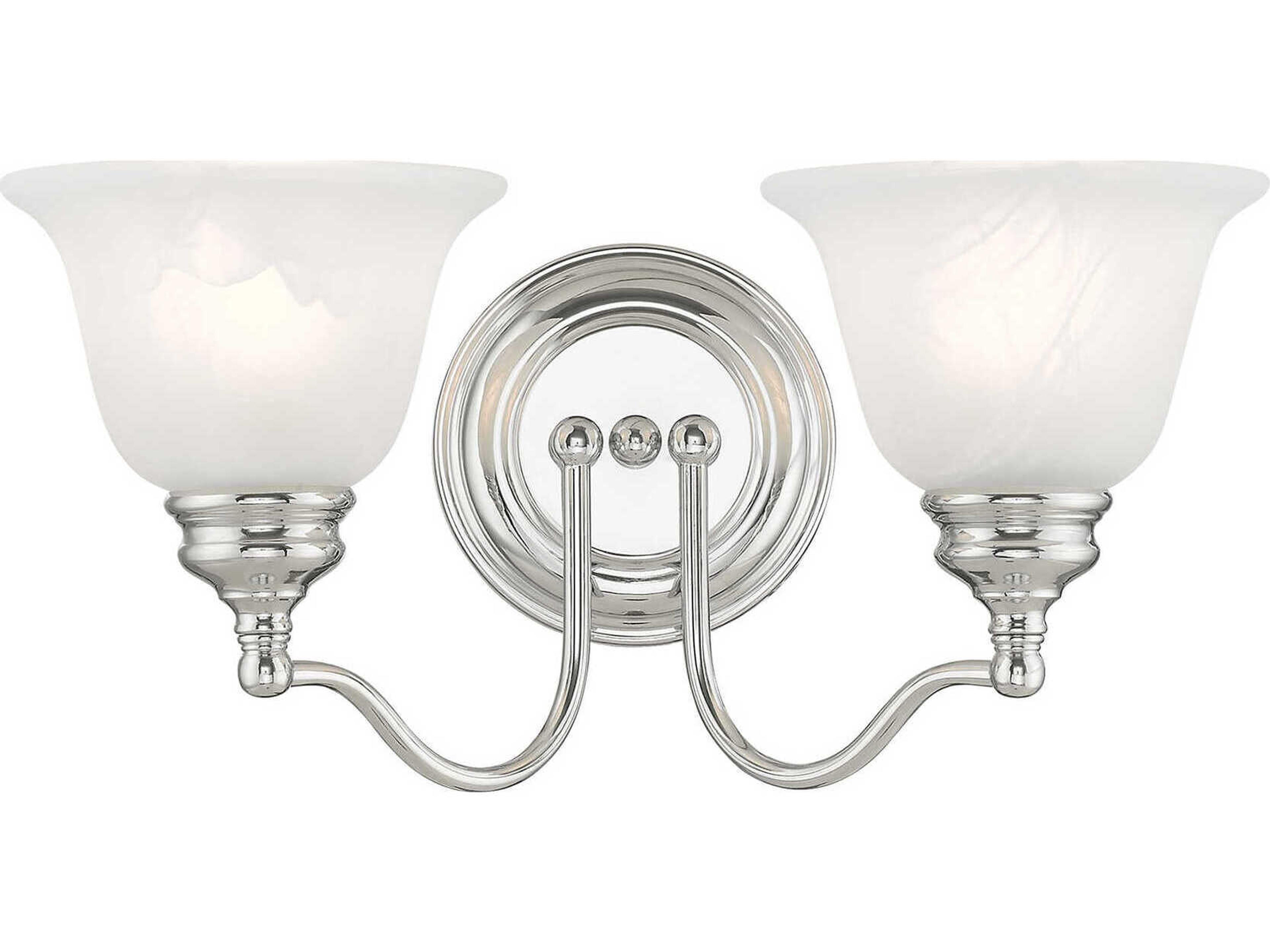 Essex 2-Light Polished Chrome Glass Vanity Light