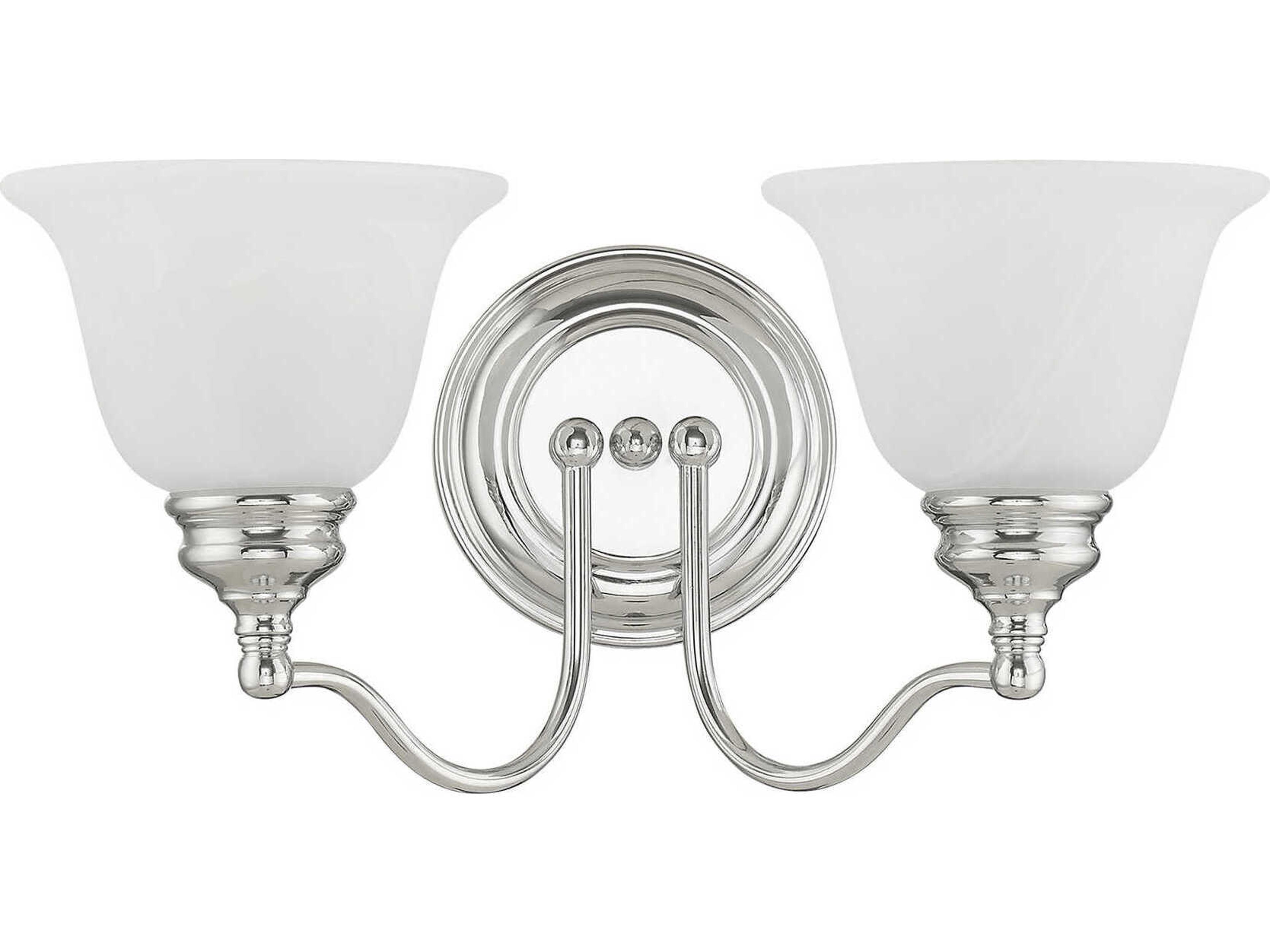 Livex Lighting Essex 2-Light Polished Chrome Glass Vanity Light