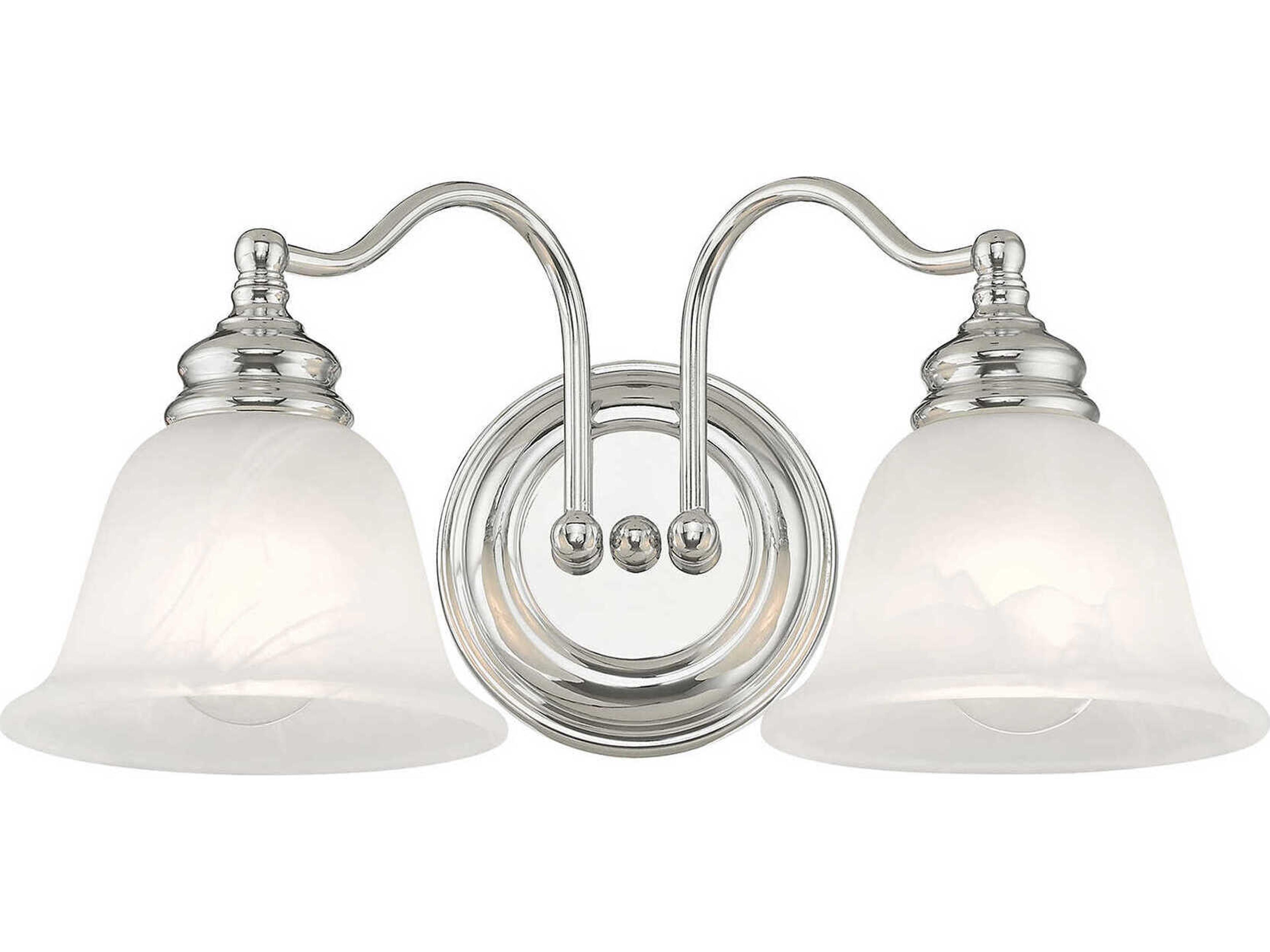 Livex Lighting Essex 2-Light Polished Chrome Glass Vanity Light