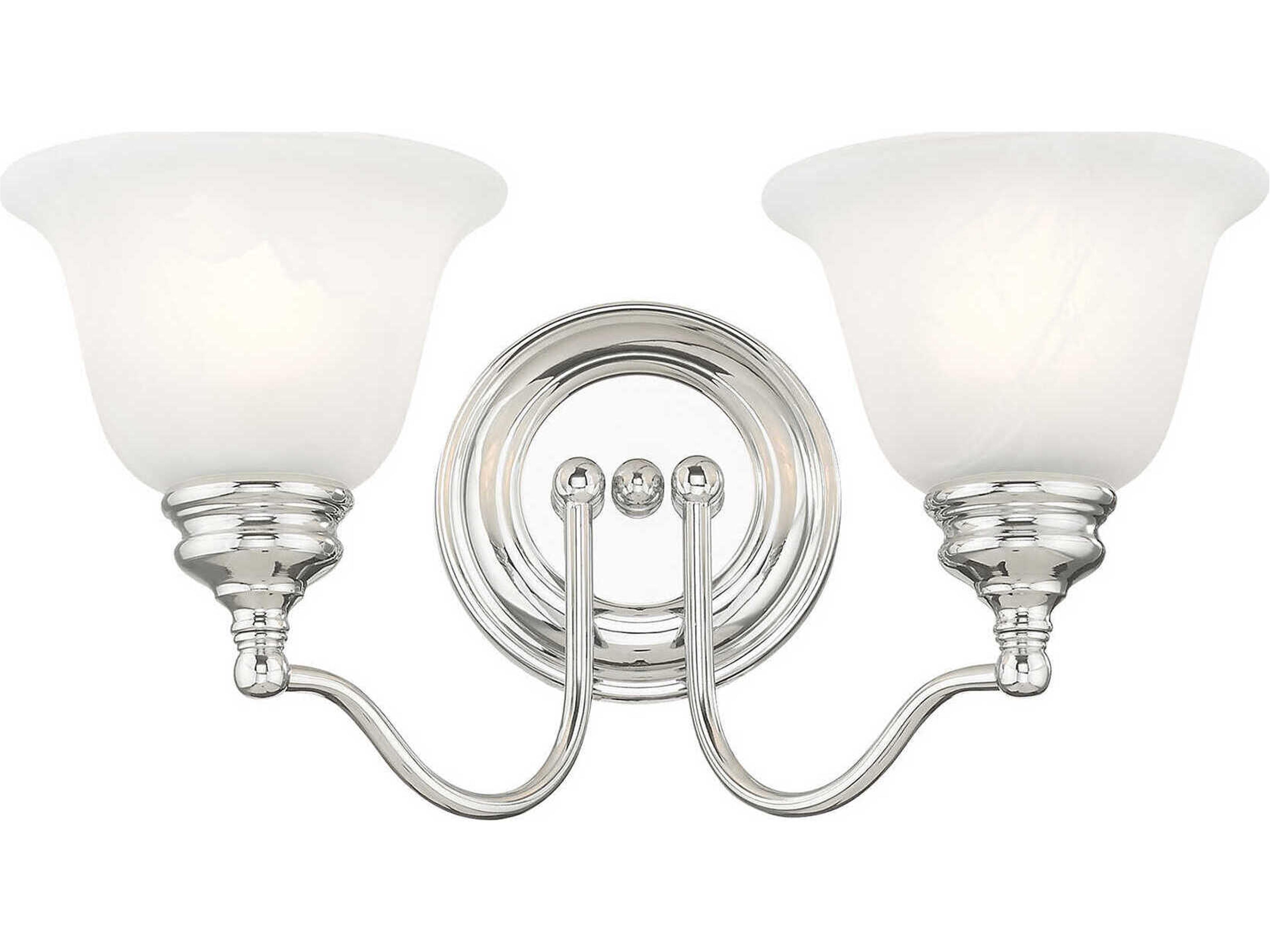 Livex Lighting Essex 2-Light Polished Chrome Glass Vanity Light