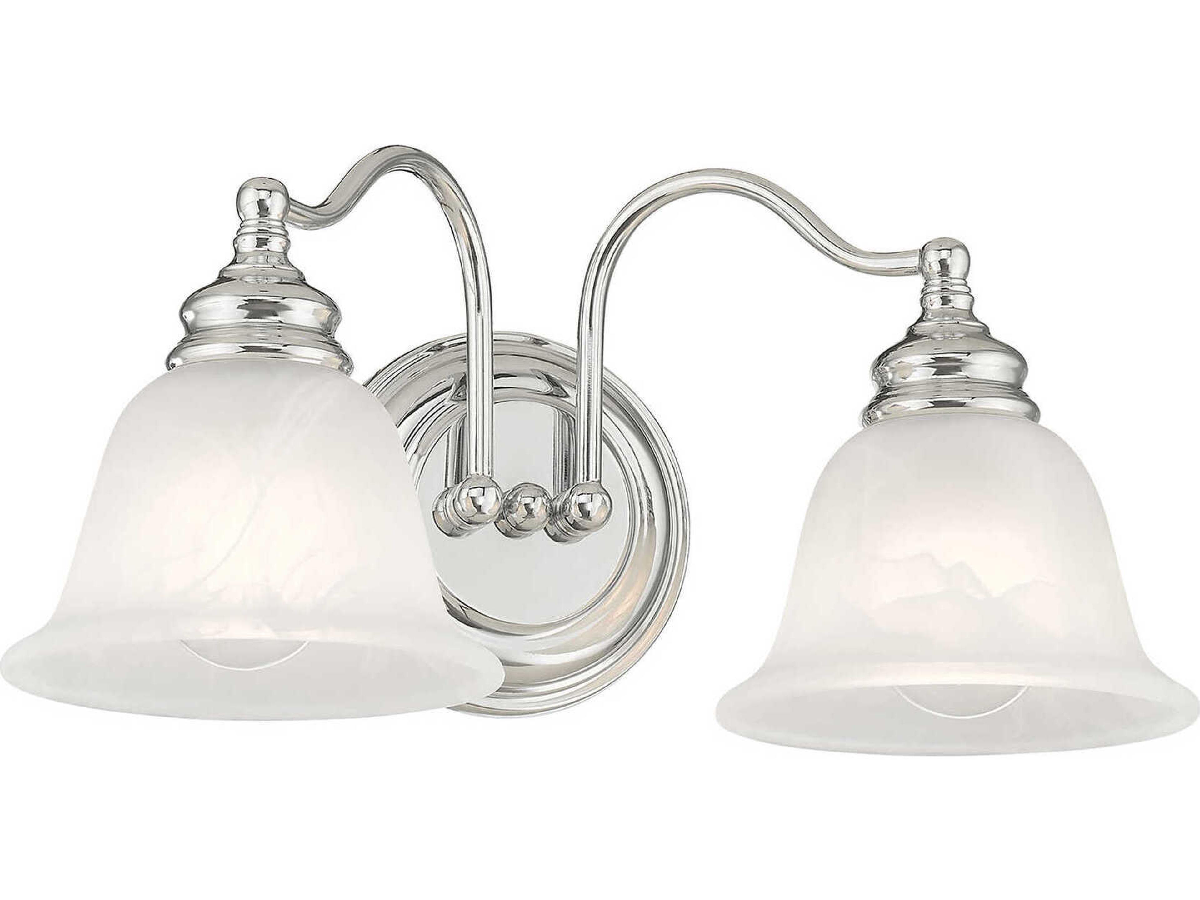 Livex Lighting Essex 2-Light Polished Chrome Glass Vanity Light