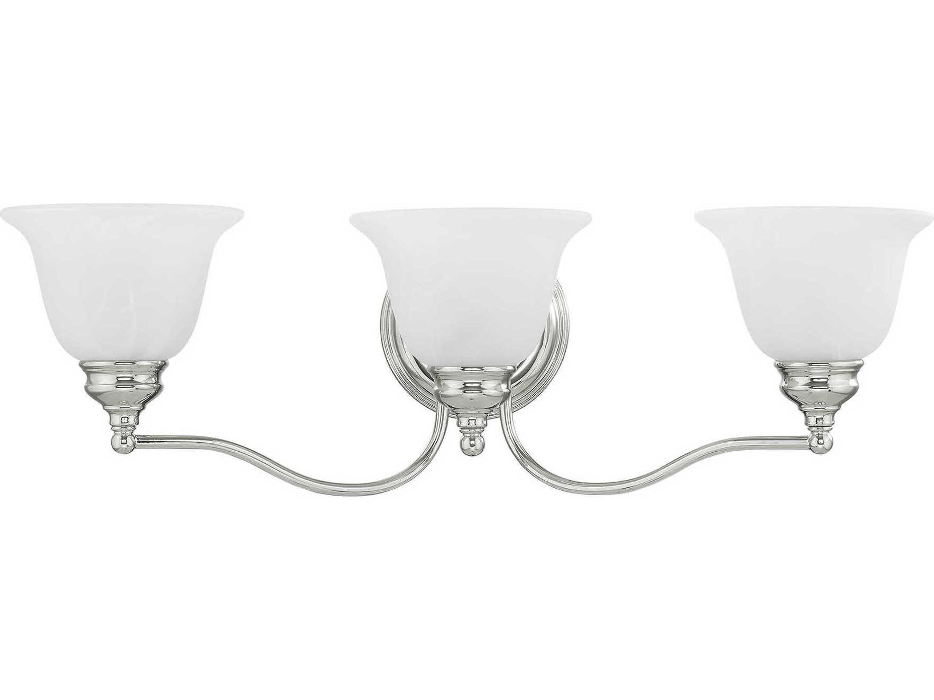 Livex Lighting Essex 3-Light Polished Chrome Glass Vanity Light