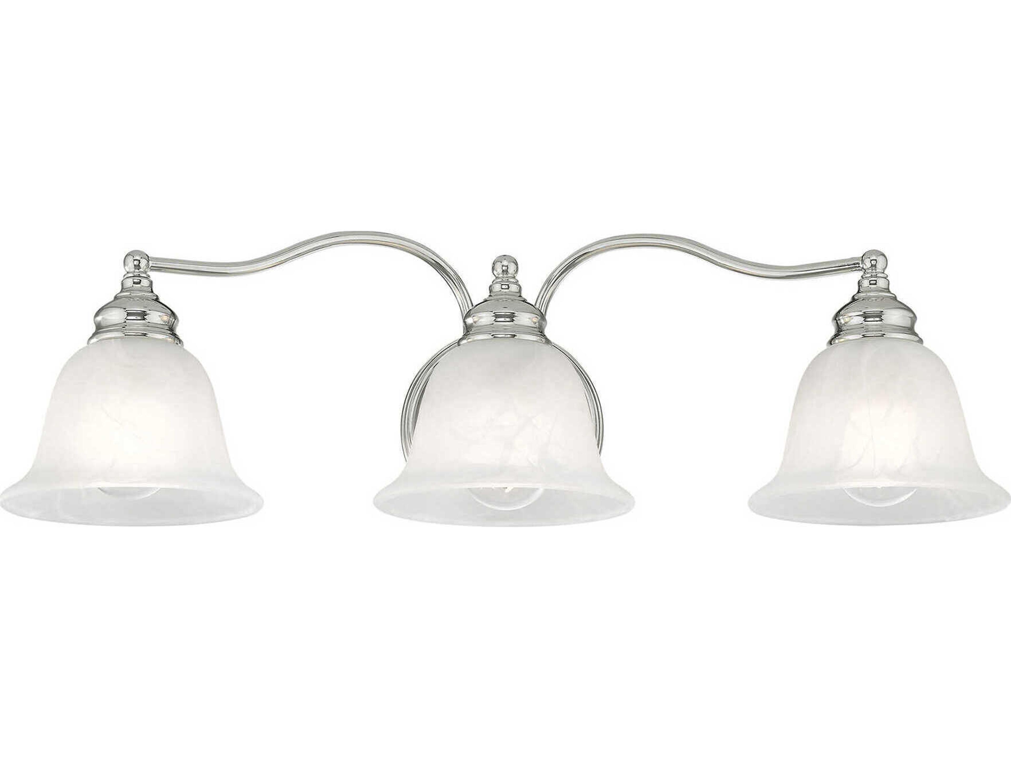 Livex Lighting Essex 3-Light Polished Chrome Glass Vanity Light