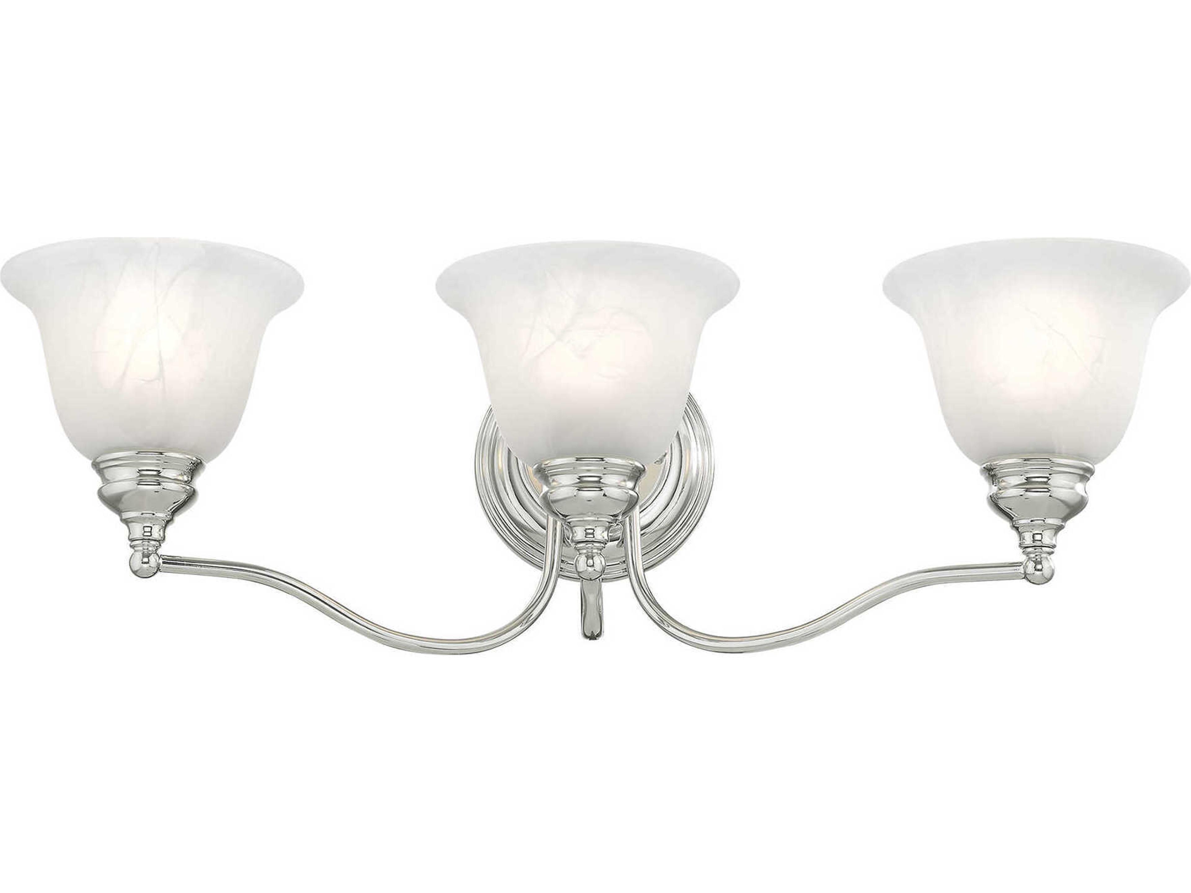 Livex Lighting Essex 3-Light Polished Chrome Glass Vanity Light