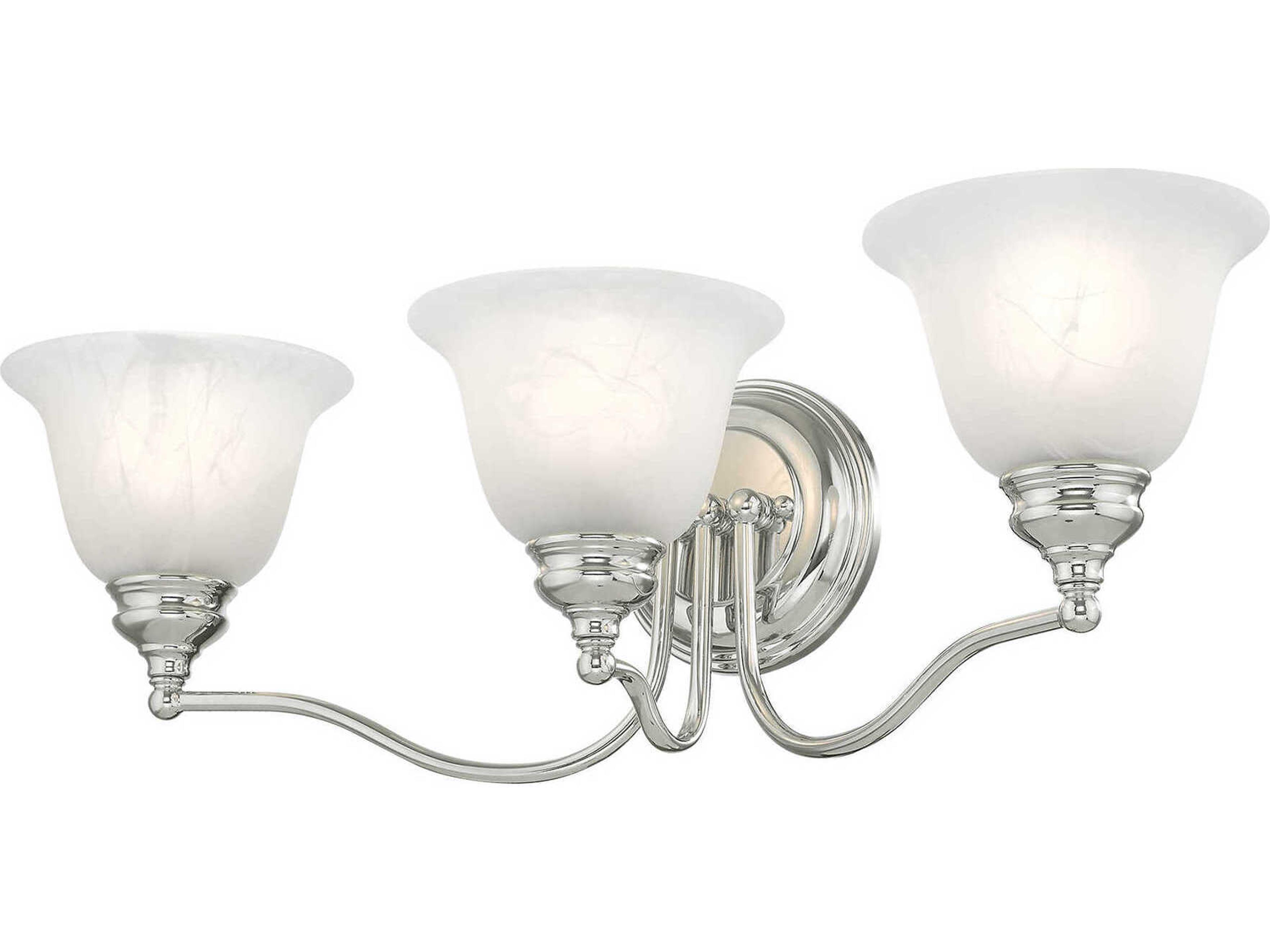 Livex Lighting Essex 3-Light Polished Chrome Glass Vanity Light