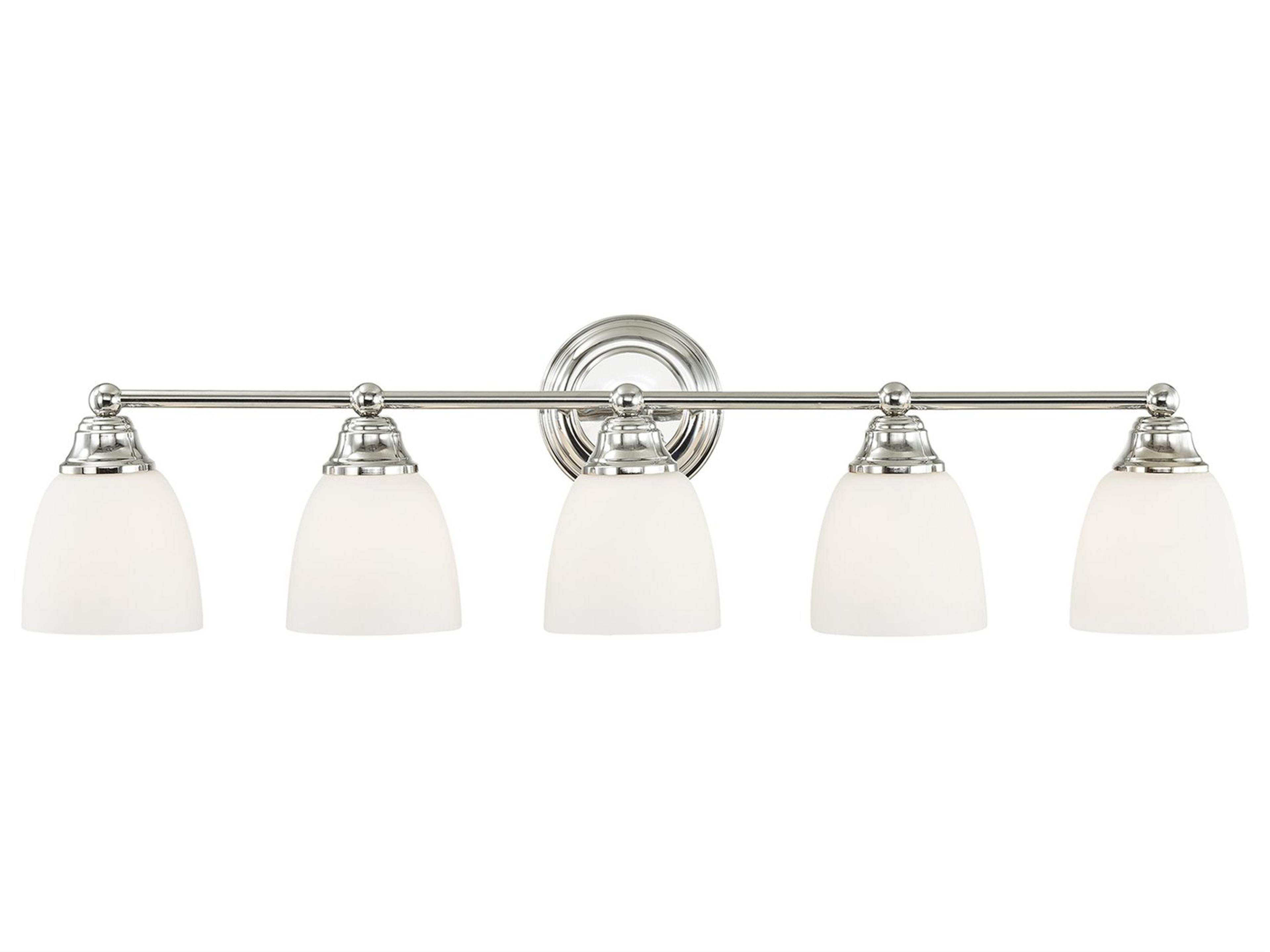 Somerville 5-Light Polished Chrome Glass Vanity Light