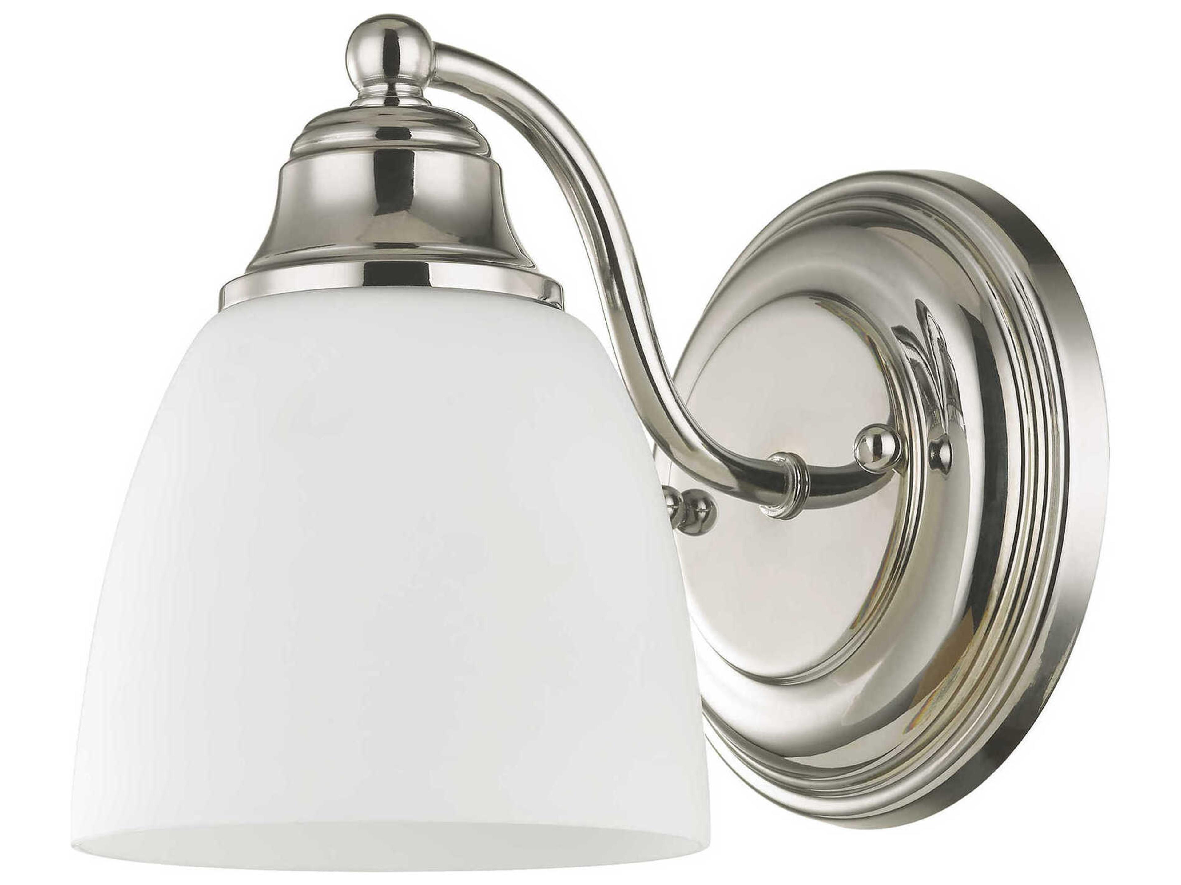 Livex Lighting Somerville 1-Light Polished Chrome Glass Wall Sconce