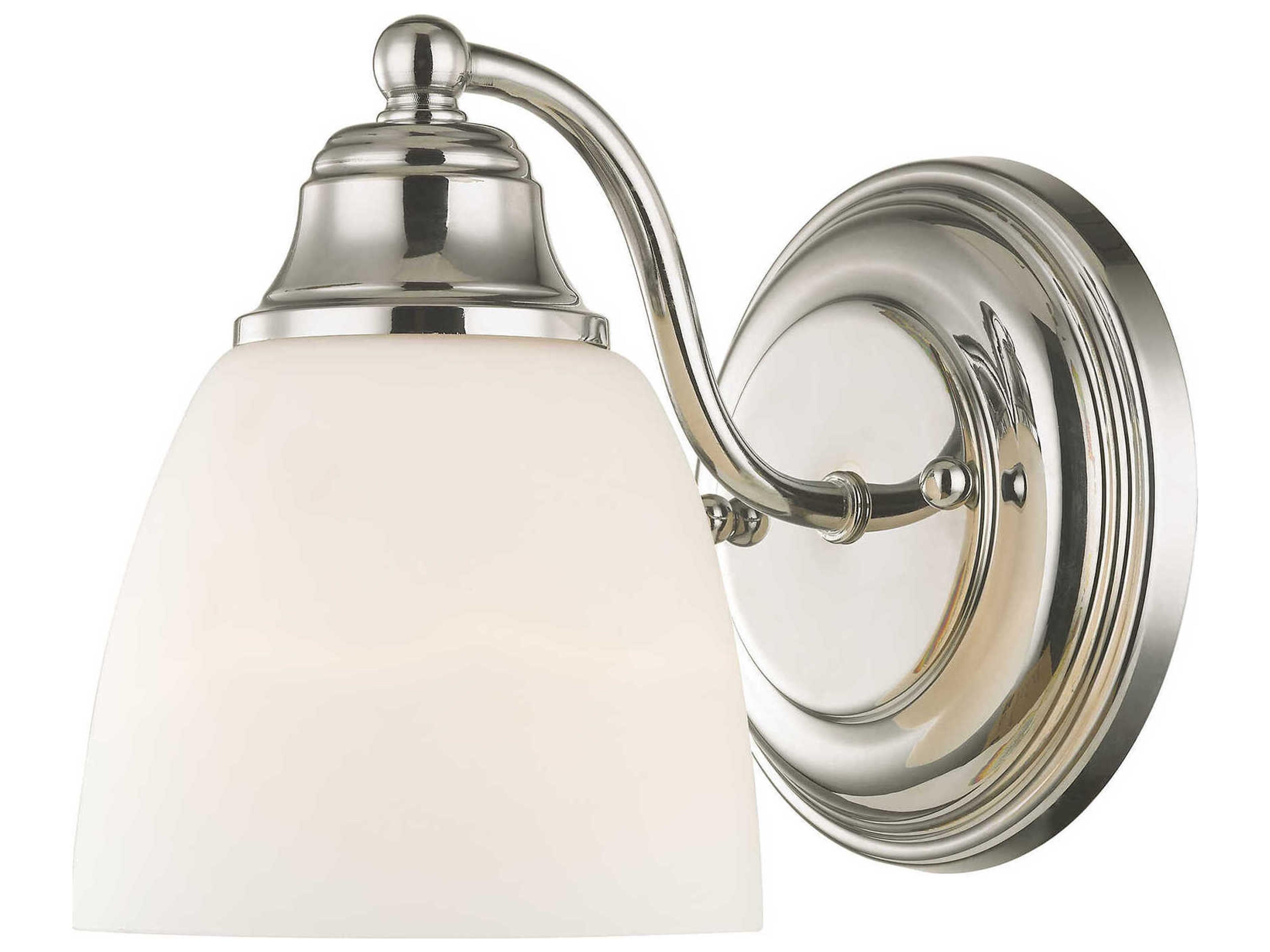 Livex Lighting Somerville 1-Light Polished Chrome Glass Wall Sconce