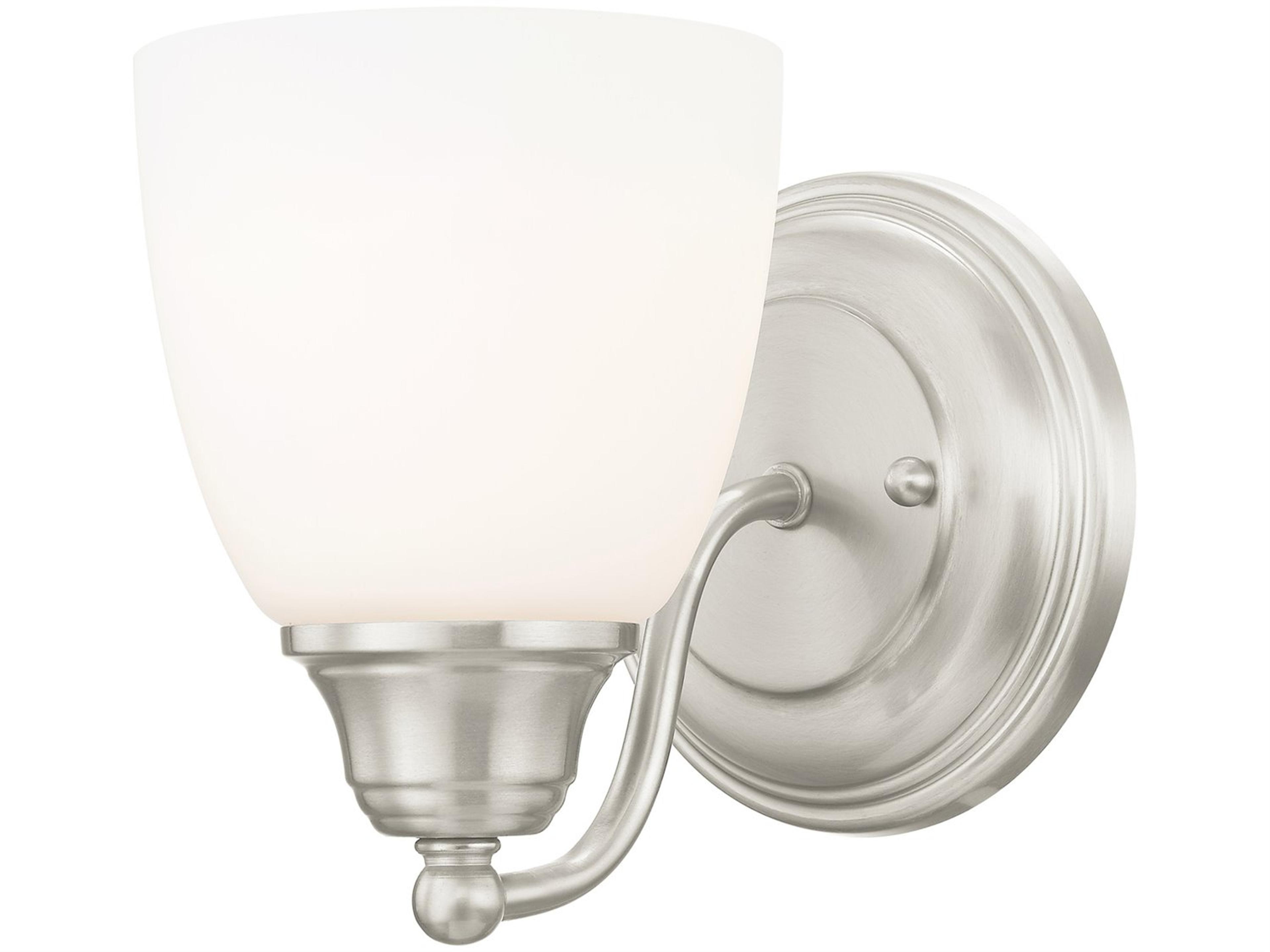 Somerville 1-Light Brushed Nickel Glass Wall Sconce