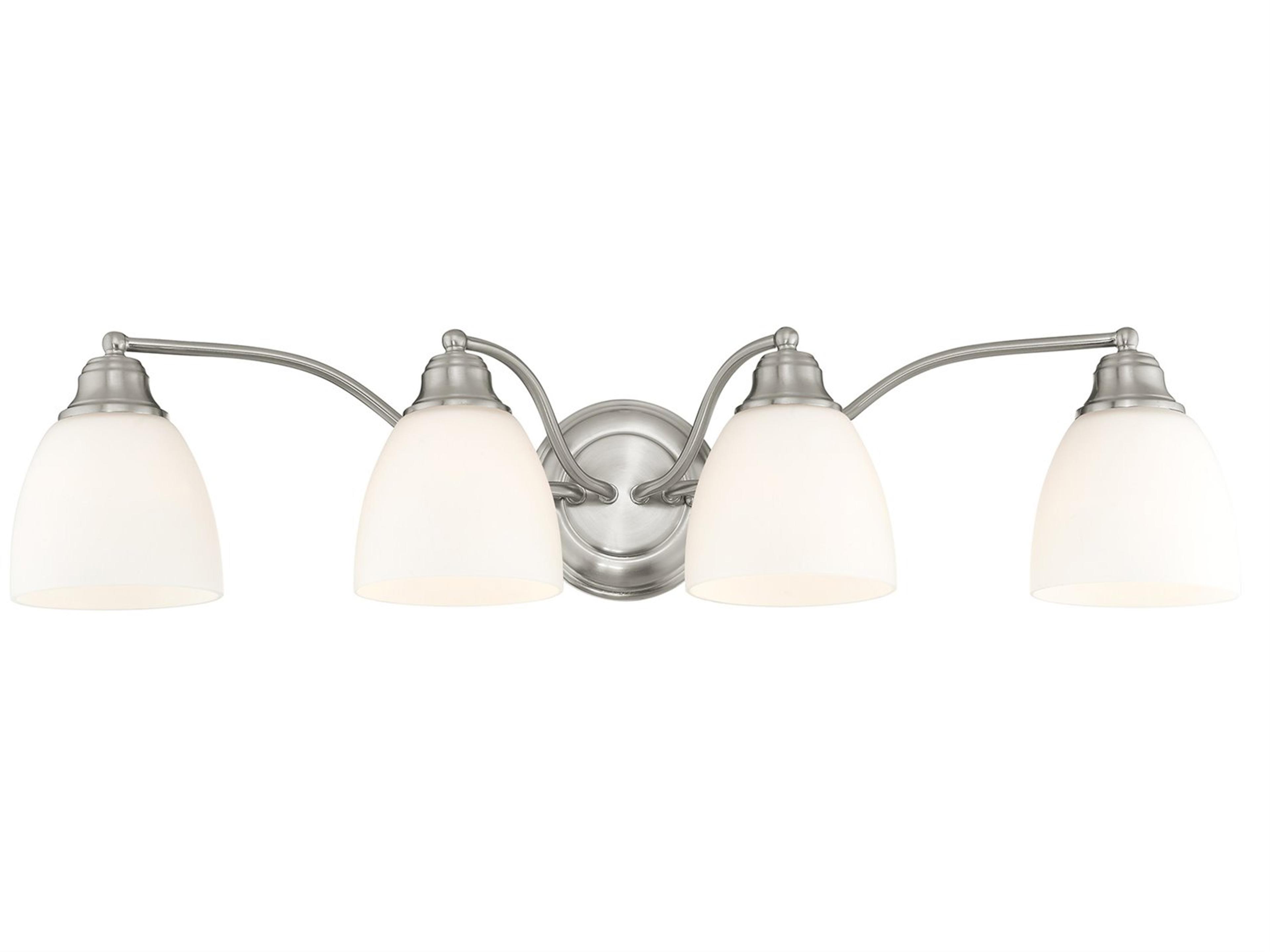 Somerville 4-Light Brushed Nickel Glass Vanity Light
