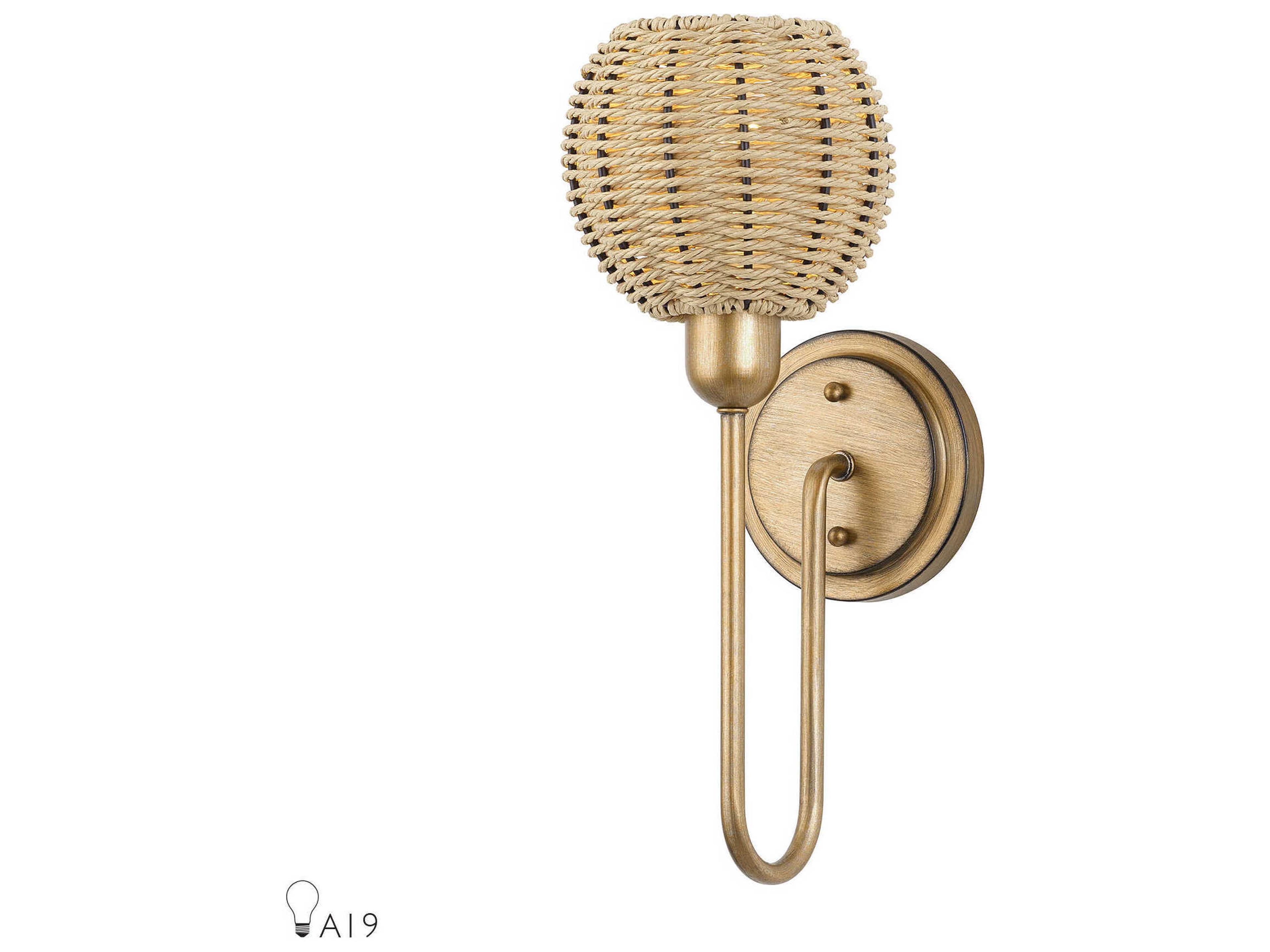 Livex Lighting Summervine 1-Light Antique Gold Leaf Wall Sconce