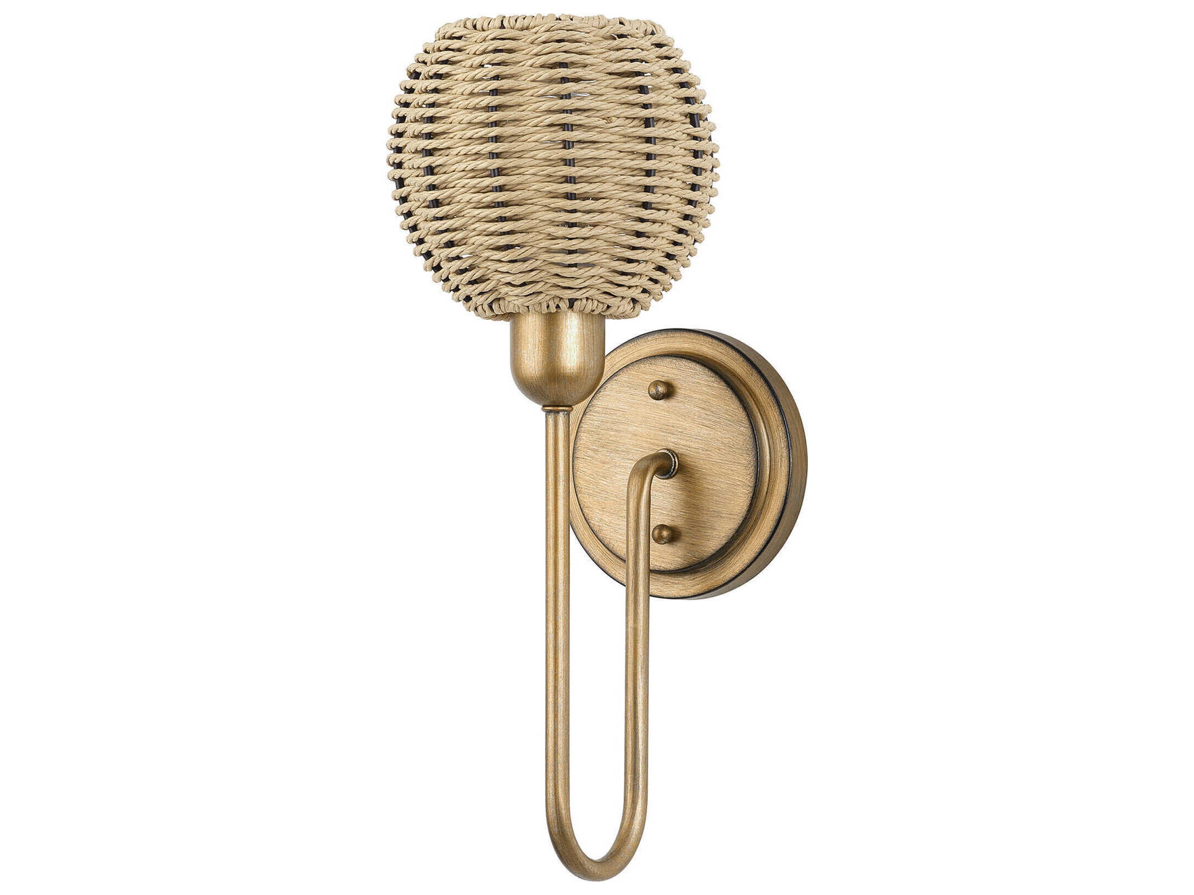 Summervine 1-Light Antique Gold Leaf Wall Sconce