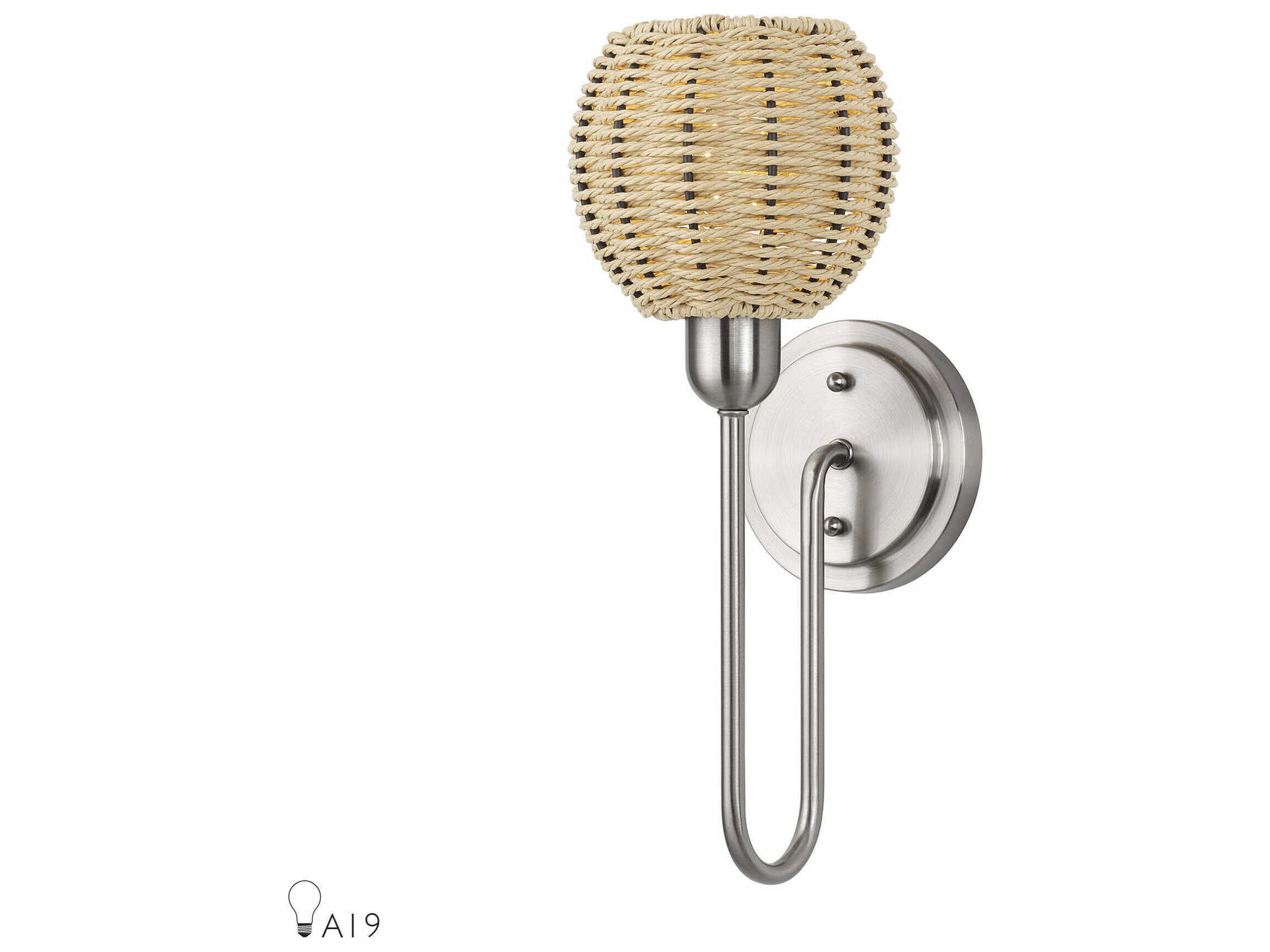 Livex Lighting Summervine 1-Light Brushed Nickel Swing Wall Sconce