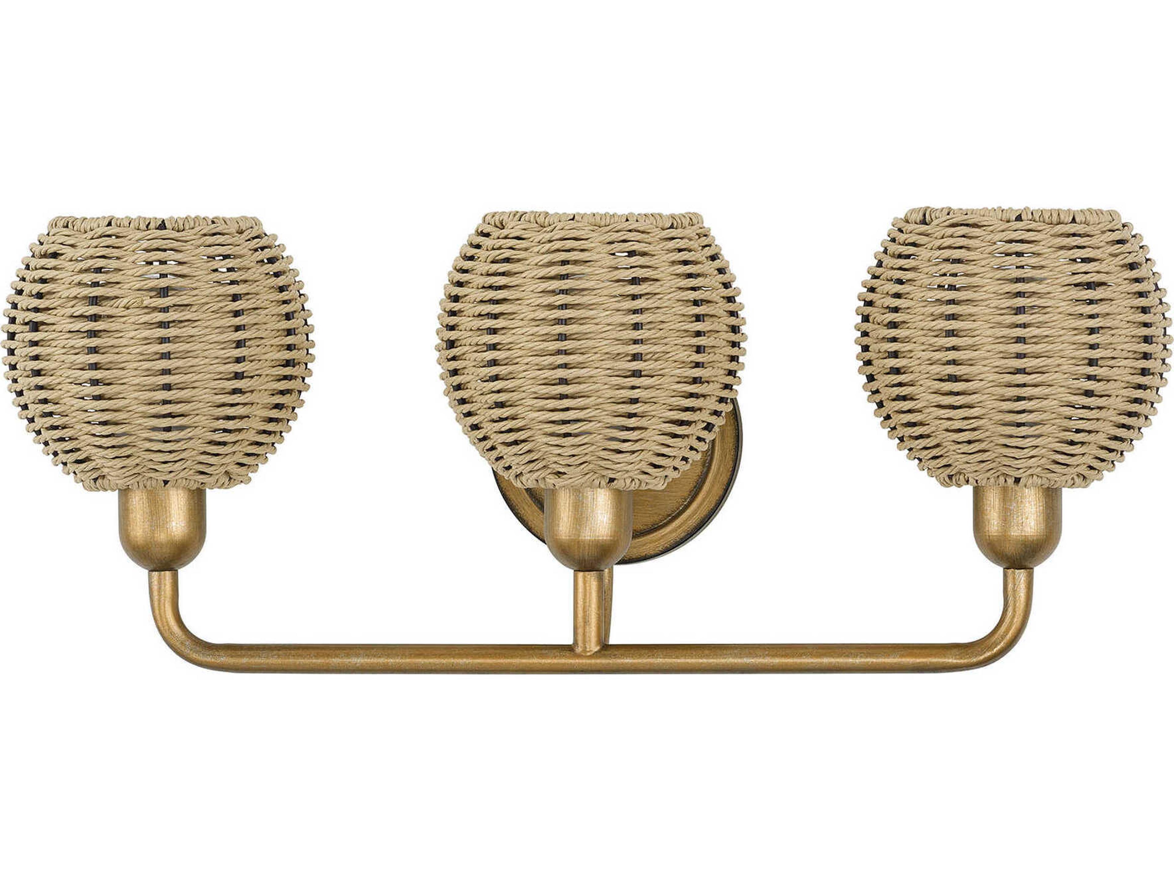 Livex Lighting Summervine 3-Light Antique Gold Leaf Vanity Light