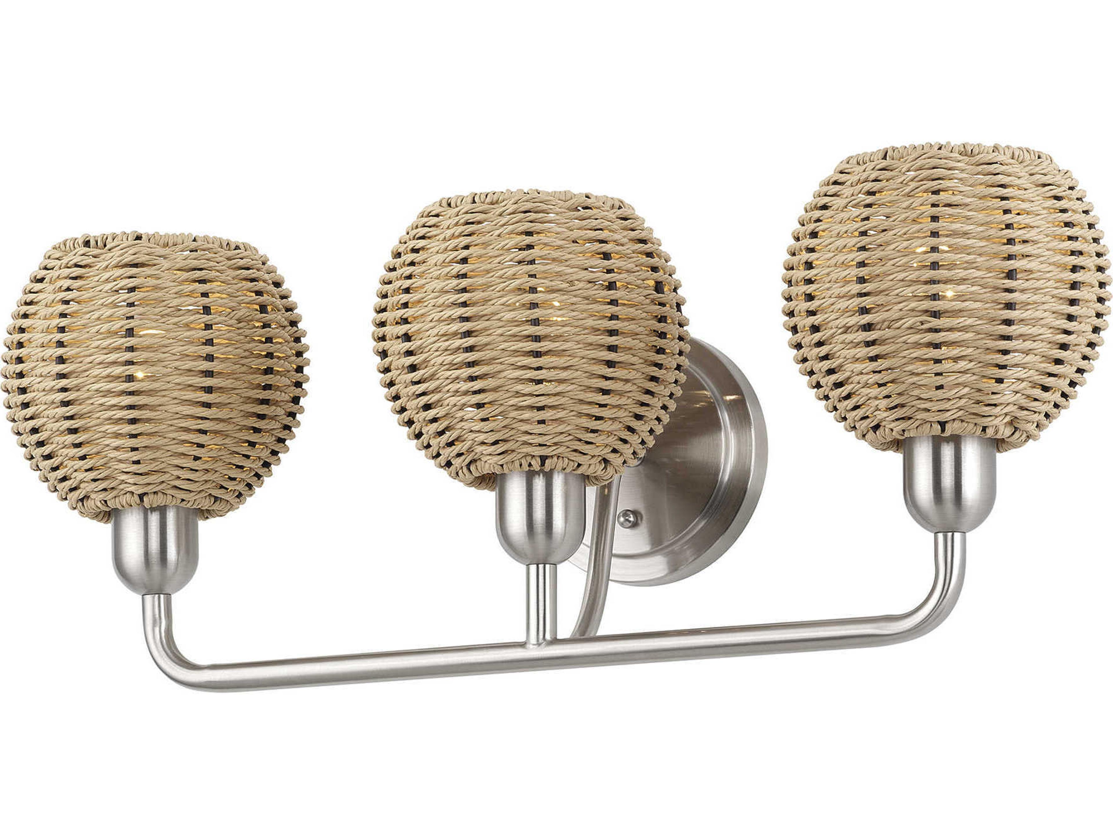 Summervine 3-Light Brushed Nickel Vanity Light