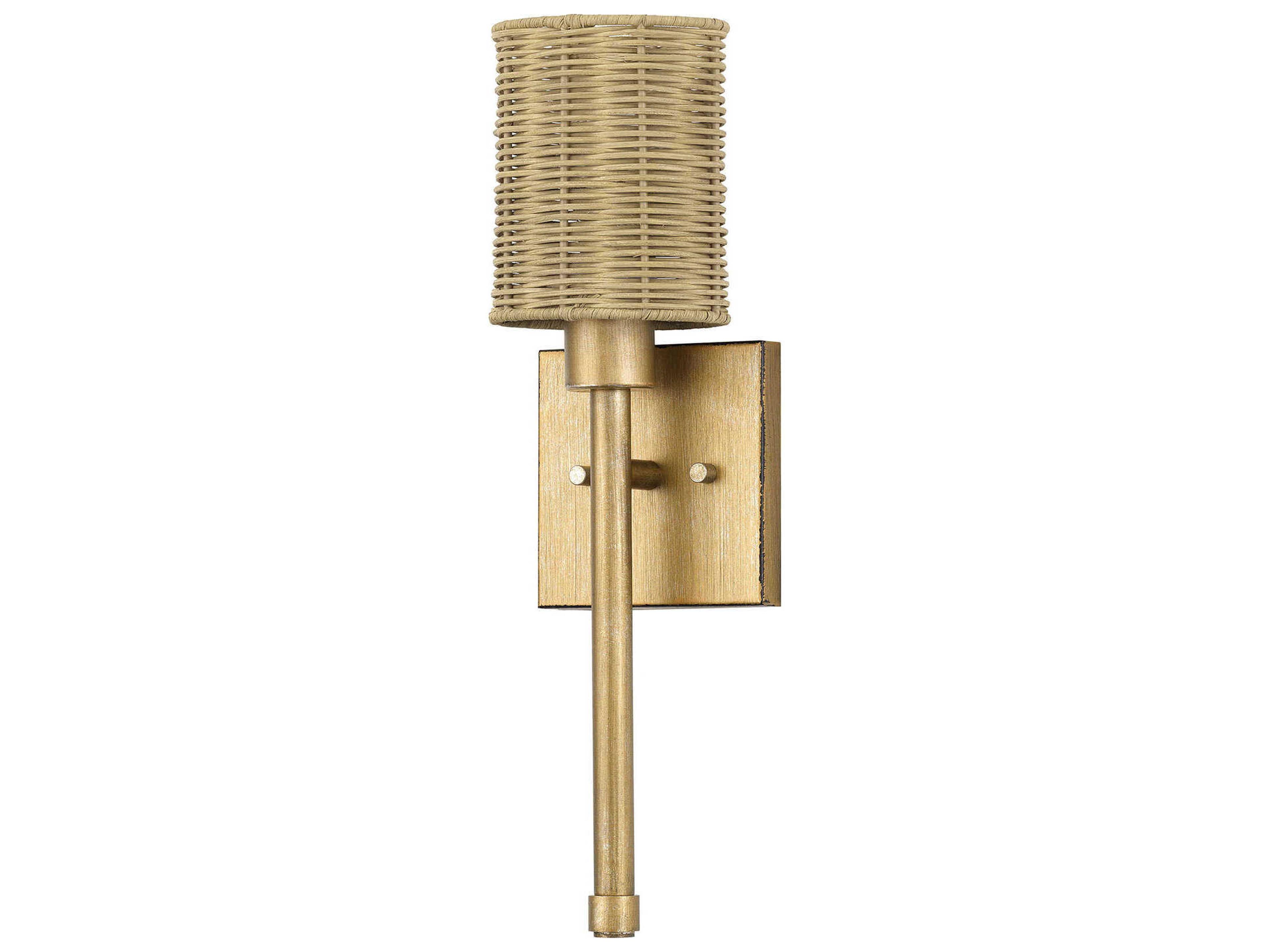 Livex Lighting Weavington 1-Light Antique Gold Leaf Wall Sconce