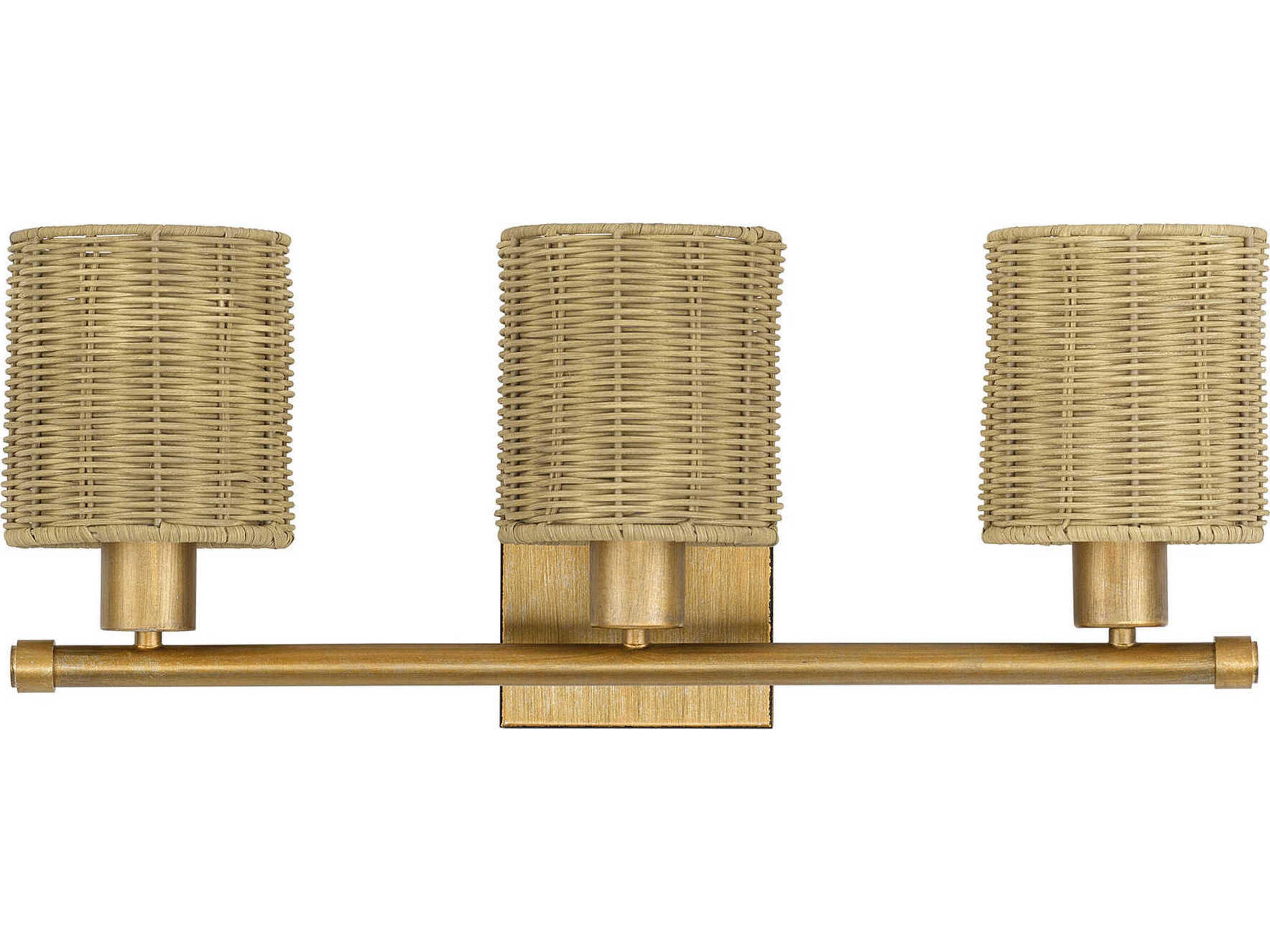 Livex Lighting Weavington 3-Light Antique Gold Leaf Vanity Light