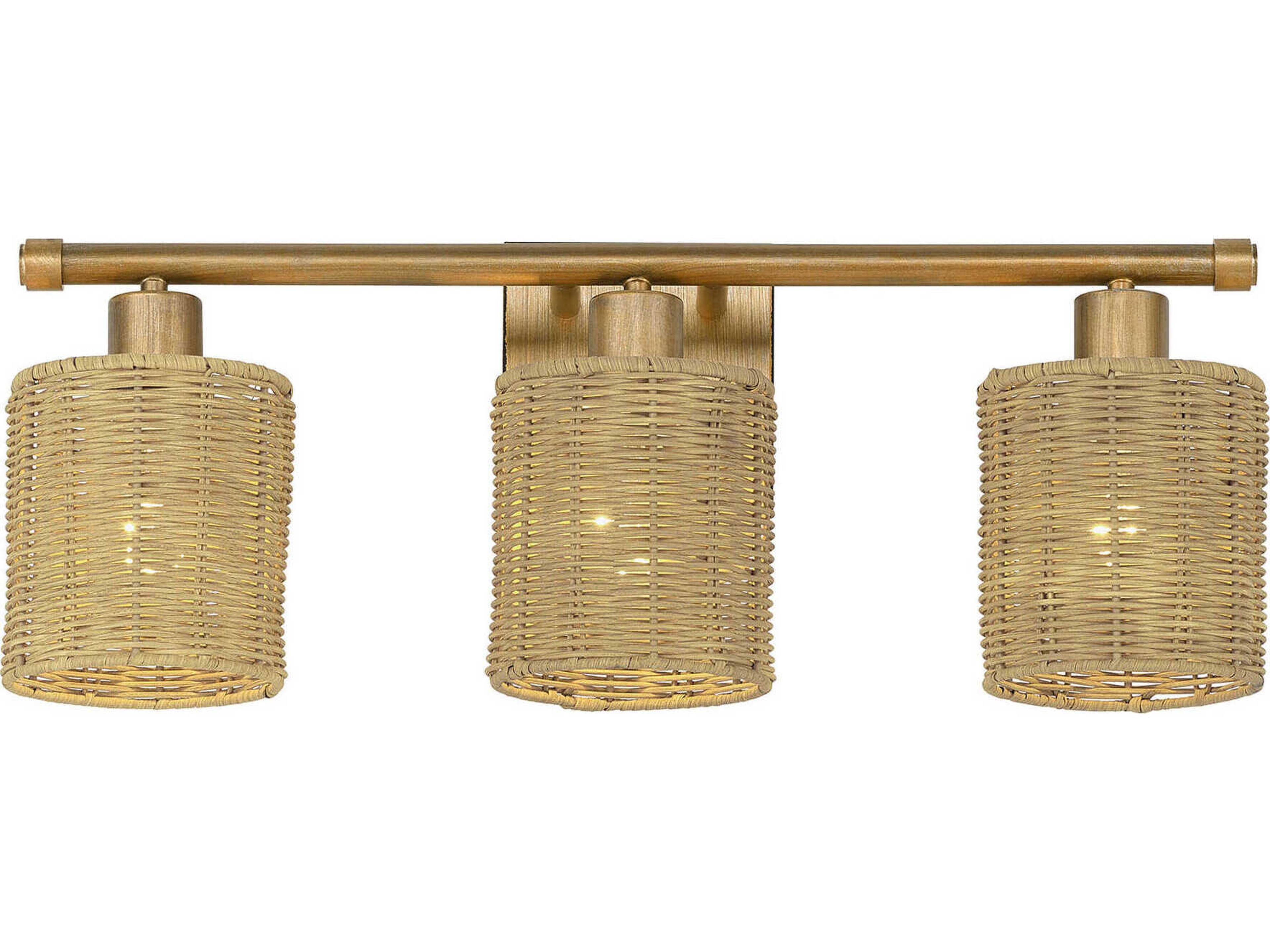 Livex Lighting Weavington 3-Light Antique Gold Leaf Vanity Light