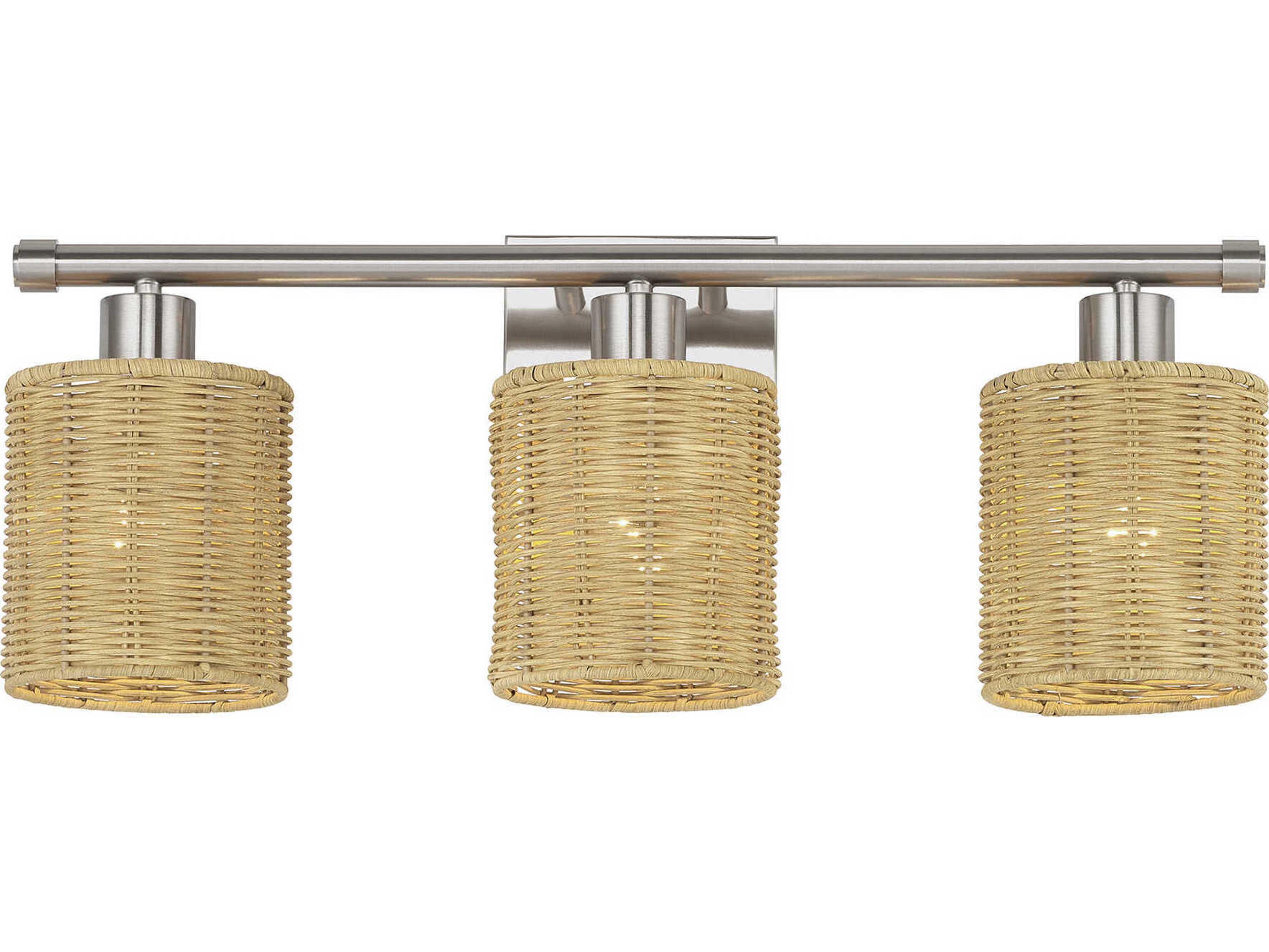 Livex Lighting Weavington 3-Light Brushed Nickel Vanity Light