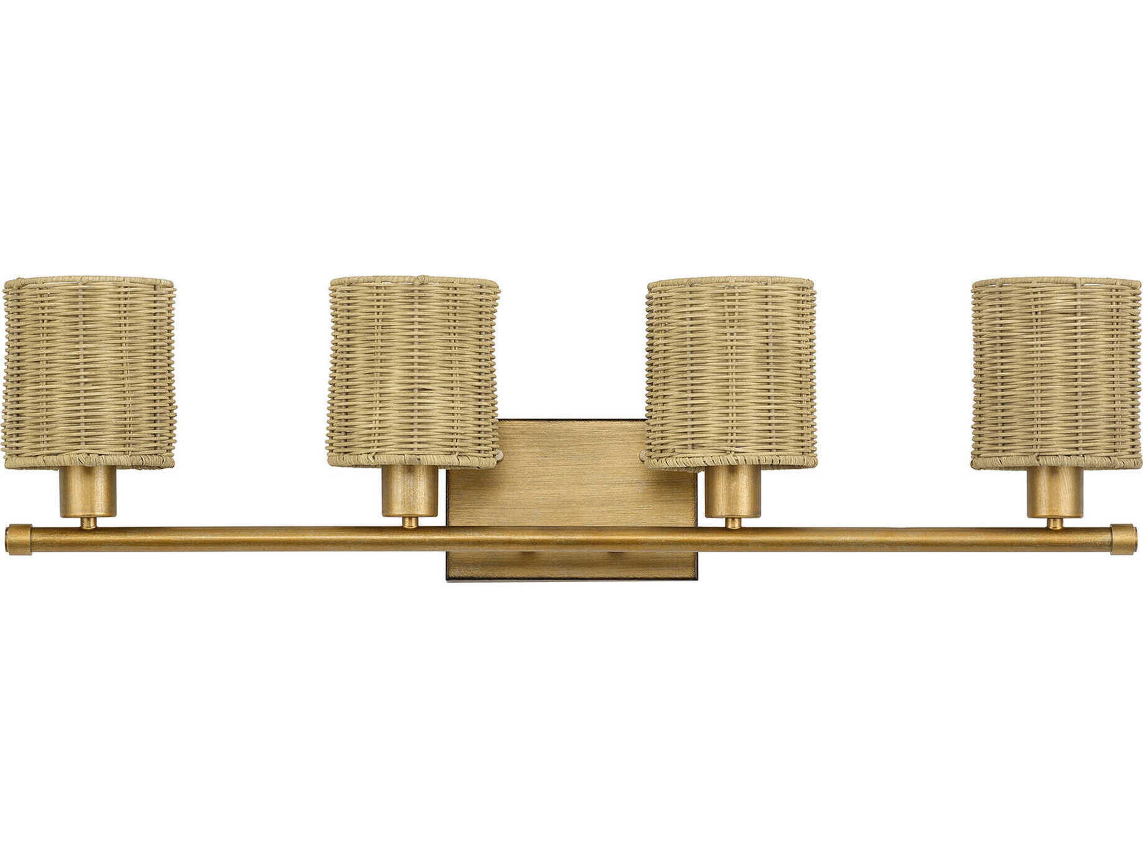 Livex Lighting Weavington 4-Light Antique Gold Leaf Vanity Light