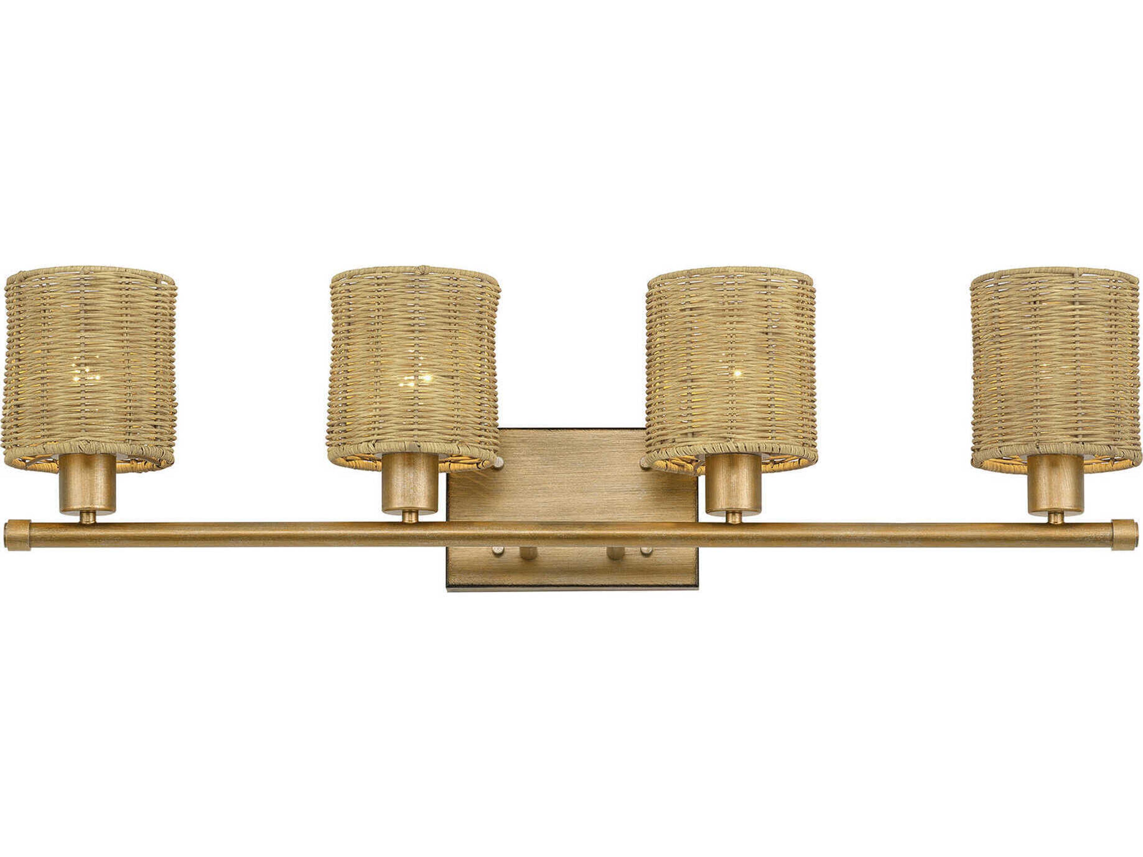 Livex Lighting Weavington 4-Light Antique Gold Leaf Vanity Light