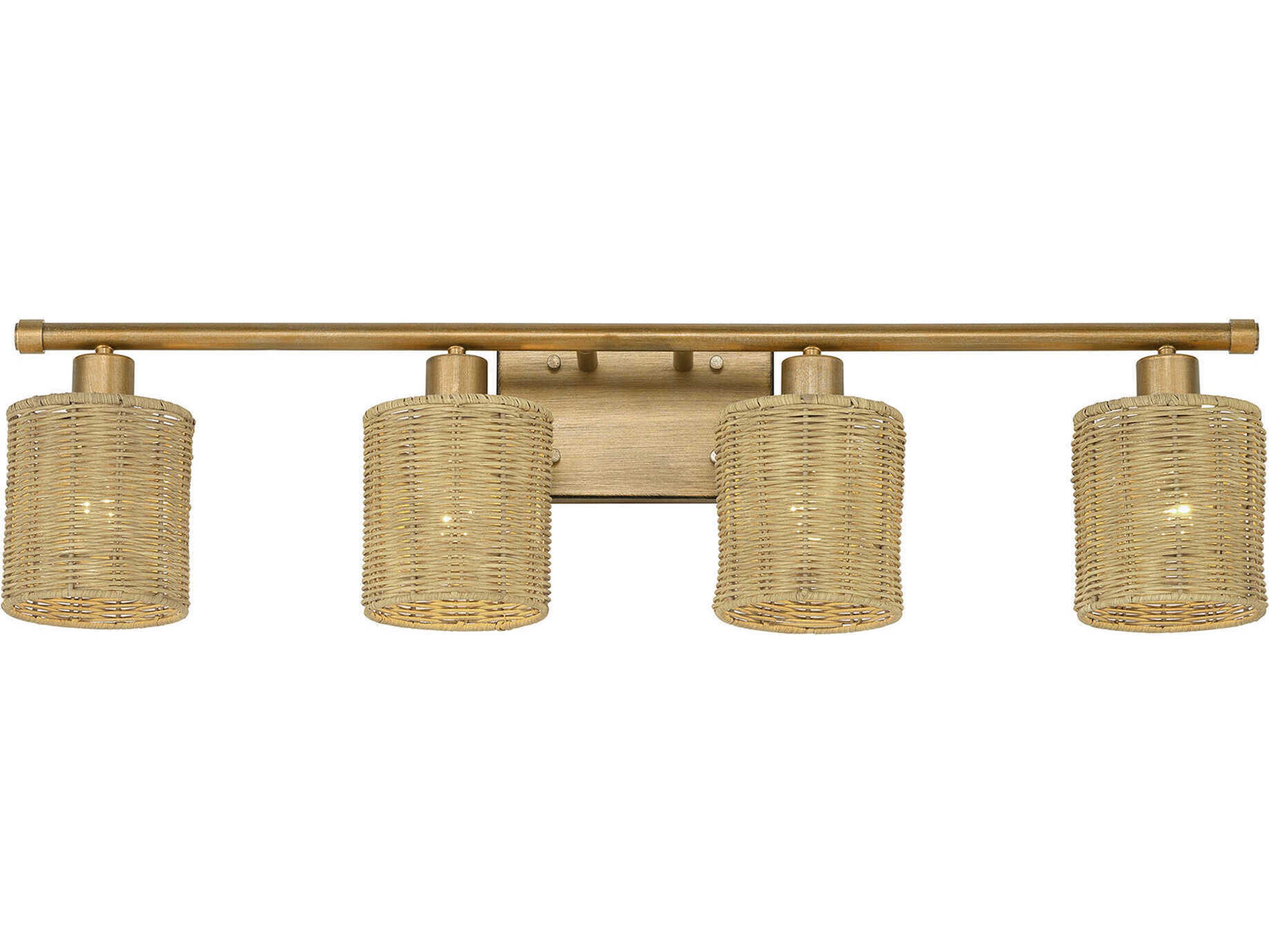 Livex Lighting Weavington 4-Light Antique Gold Leaf Vanity Light