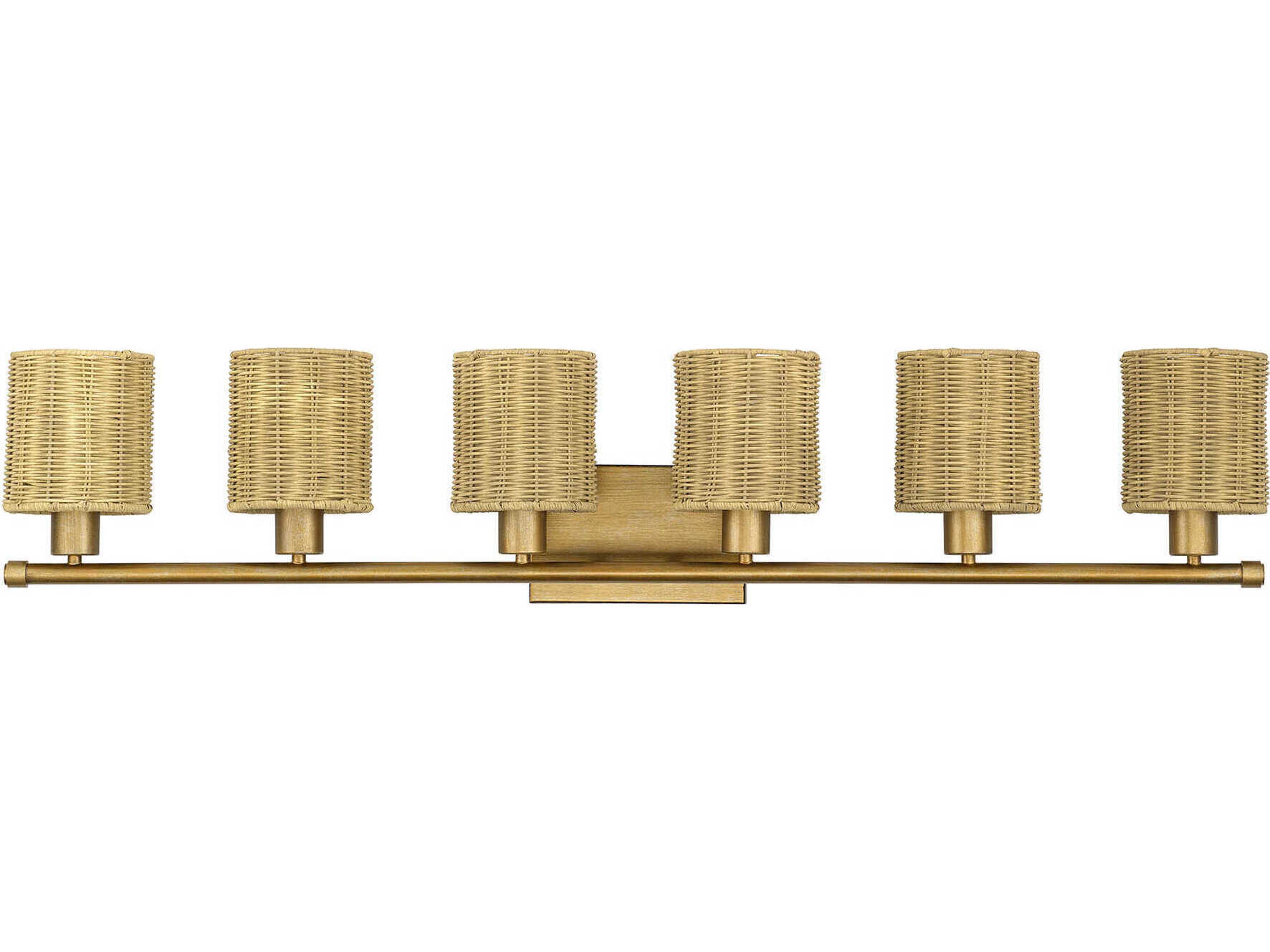 Livex Lighting Weavington 6-Light Antique Gold Leaf Vanity Light