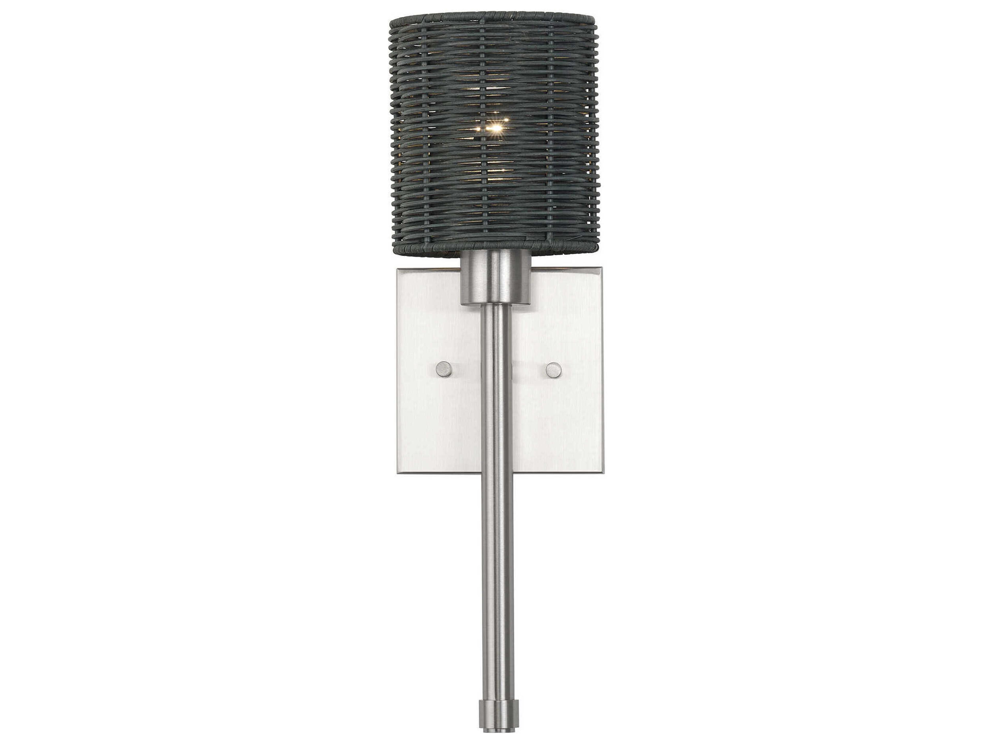 Livex Lighting Weavington 1-Light Brushed Nickel Wall Sconce