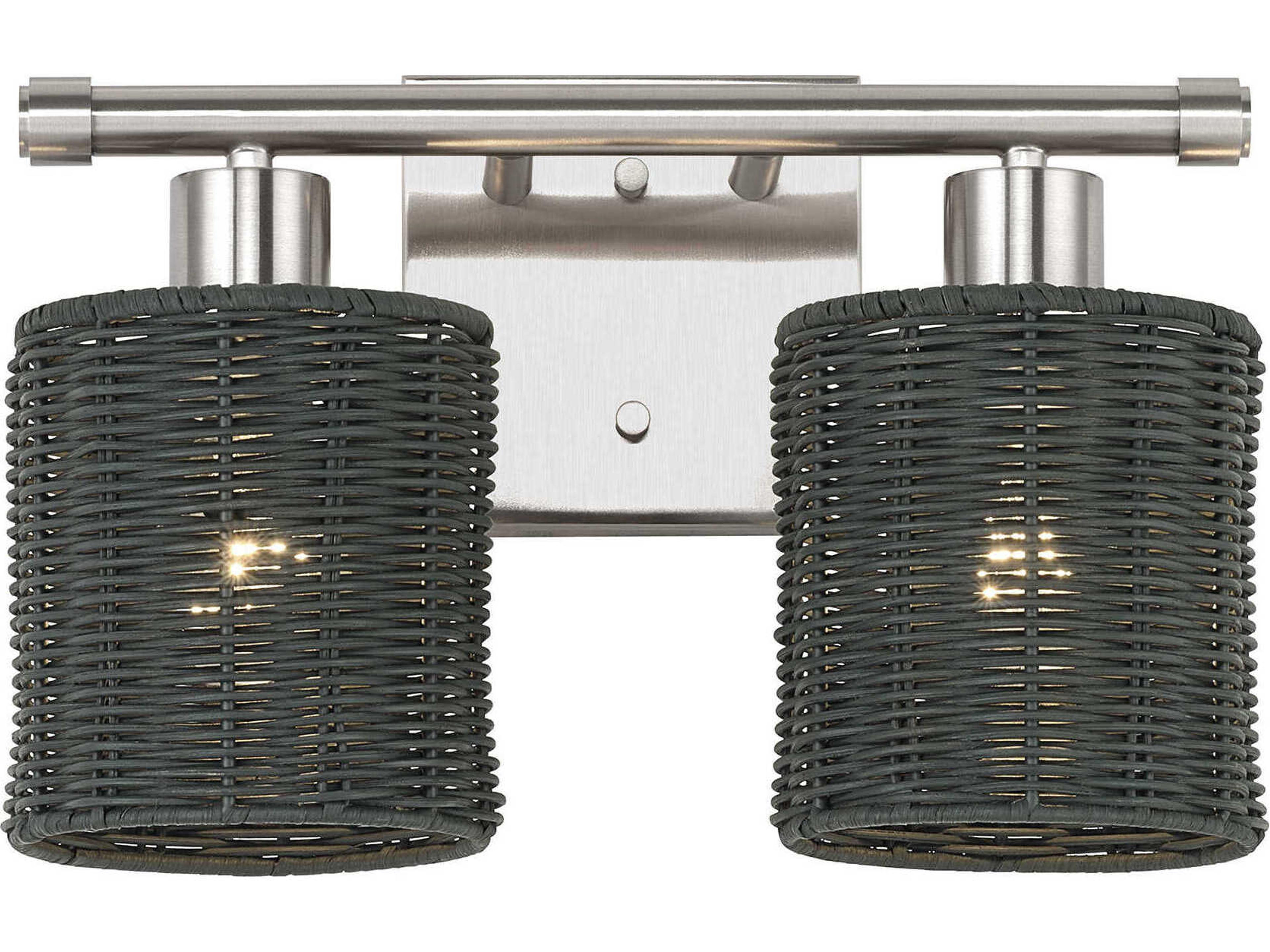 Livex Lighting Weavington 2-Light Brushed Nickel Vanity Light