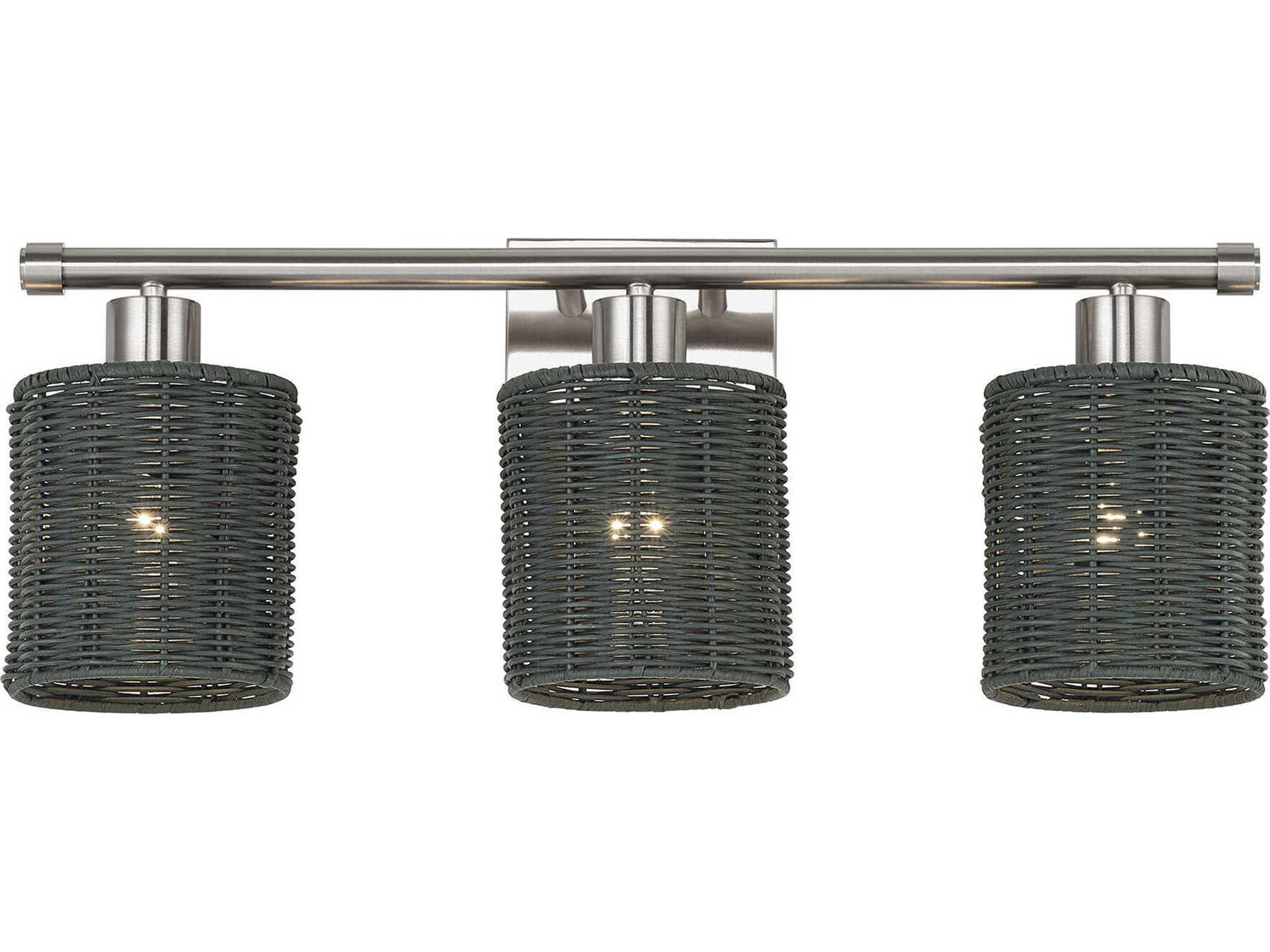 Livex Lighting Weavington 3-Light Brushed Nickel Vanity Light