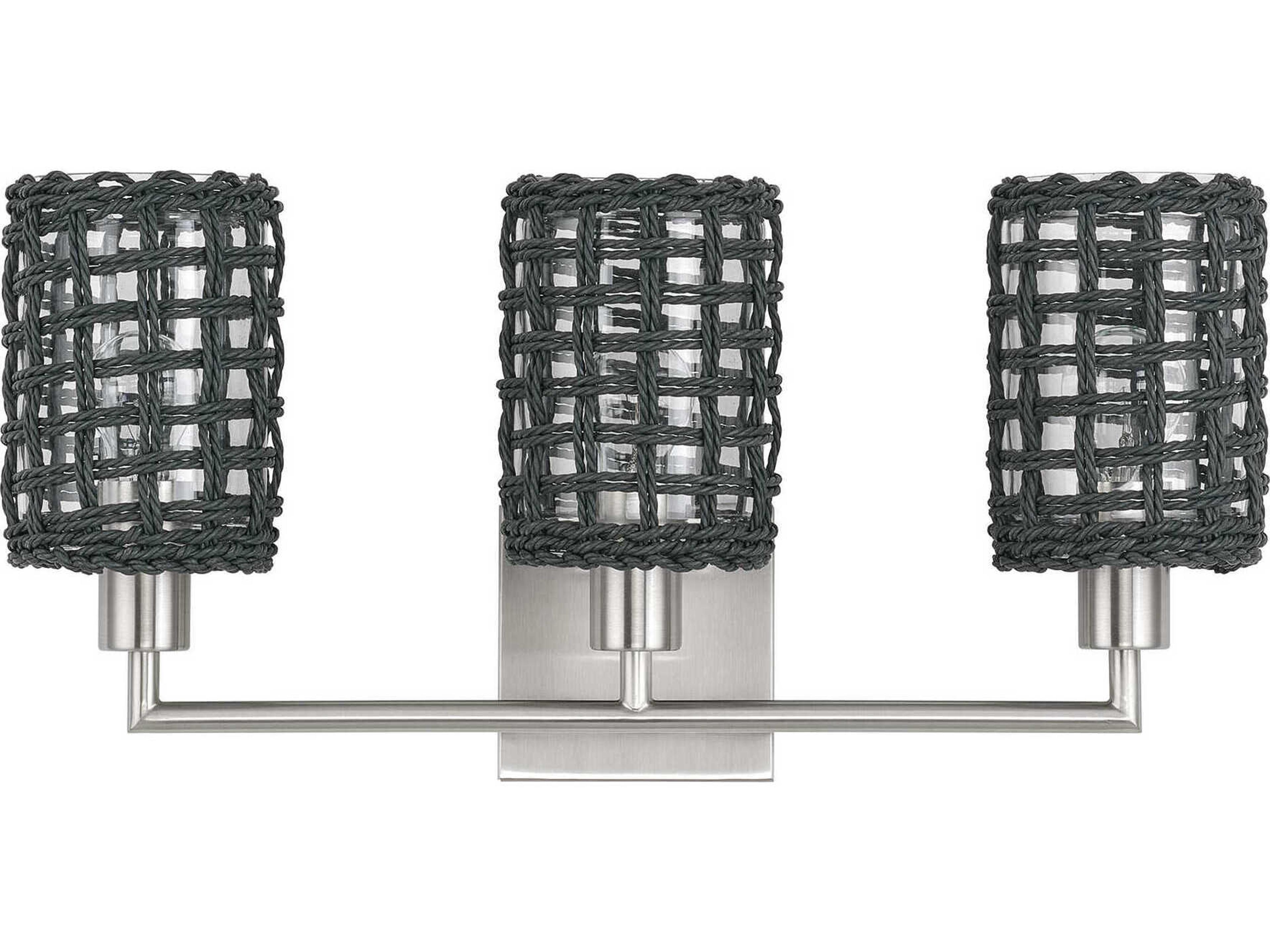 Livex Lighting Twinewell 3-Light Brushed Nickel Vanity Light