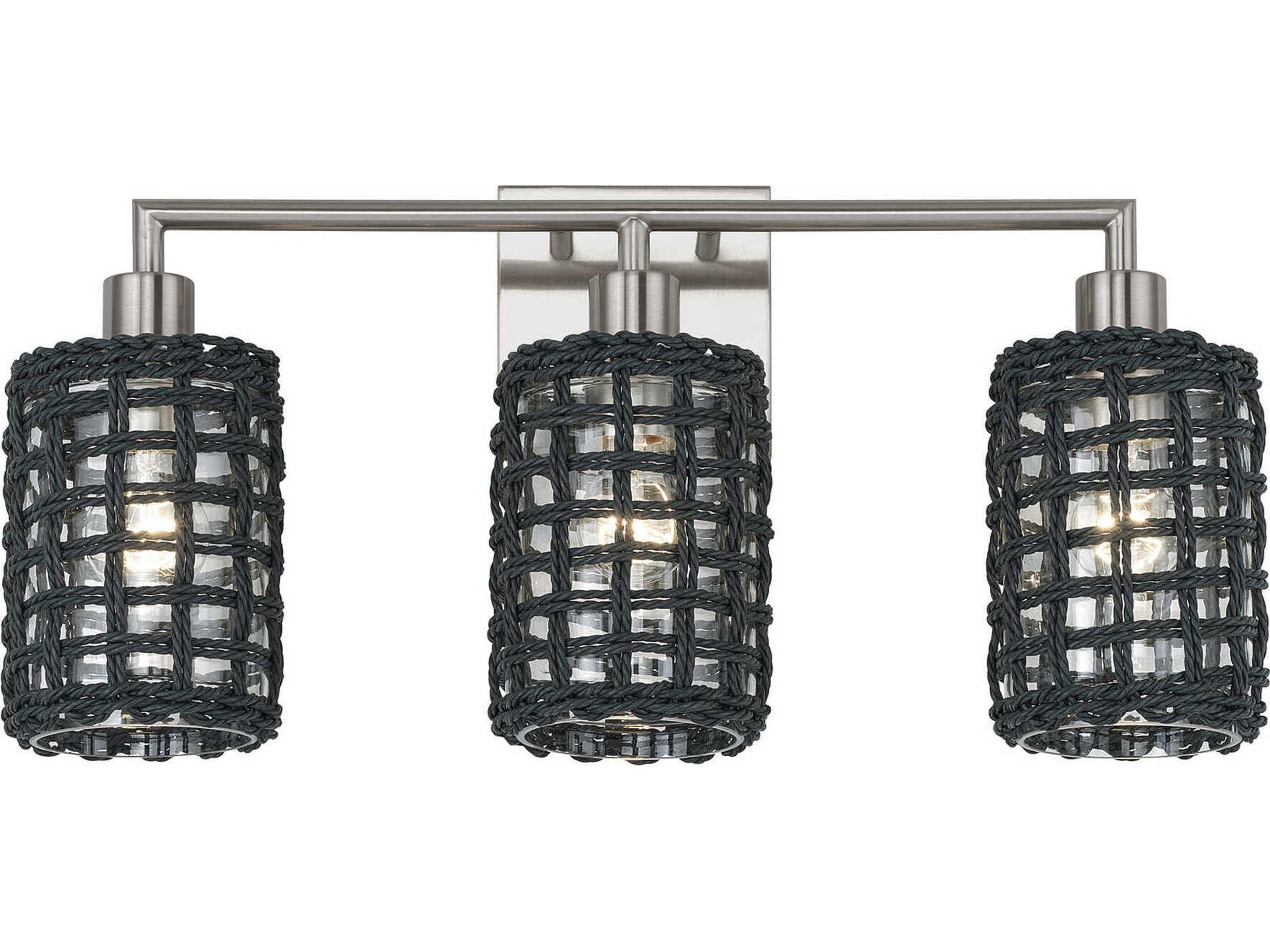 Livex Lighting Twinewell 3-Light Brushed Nickel Vanity Light